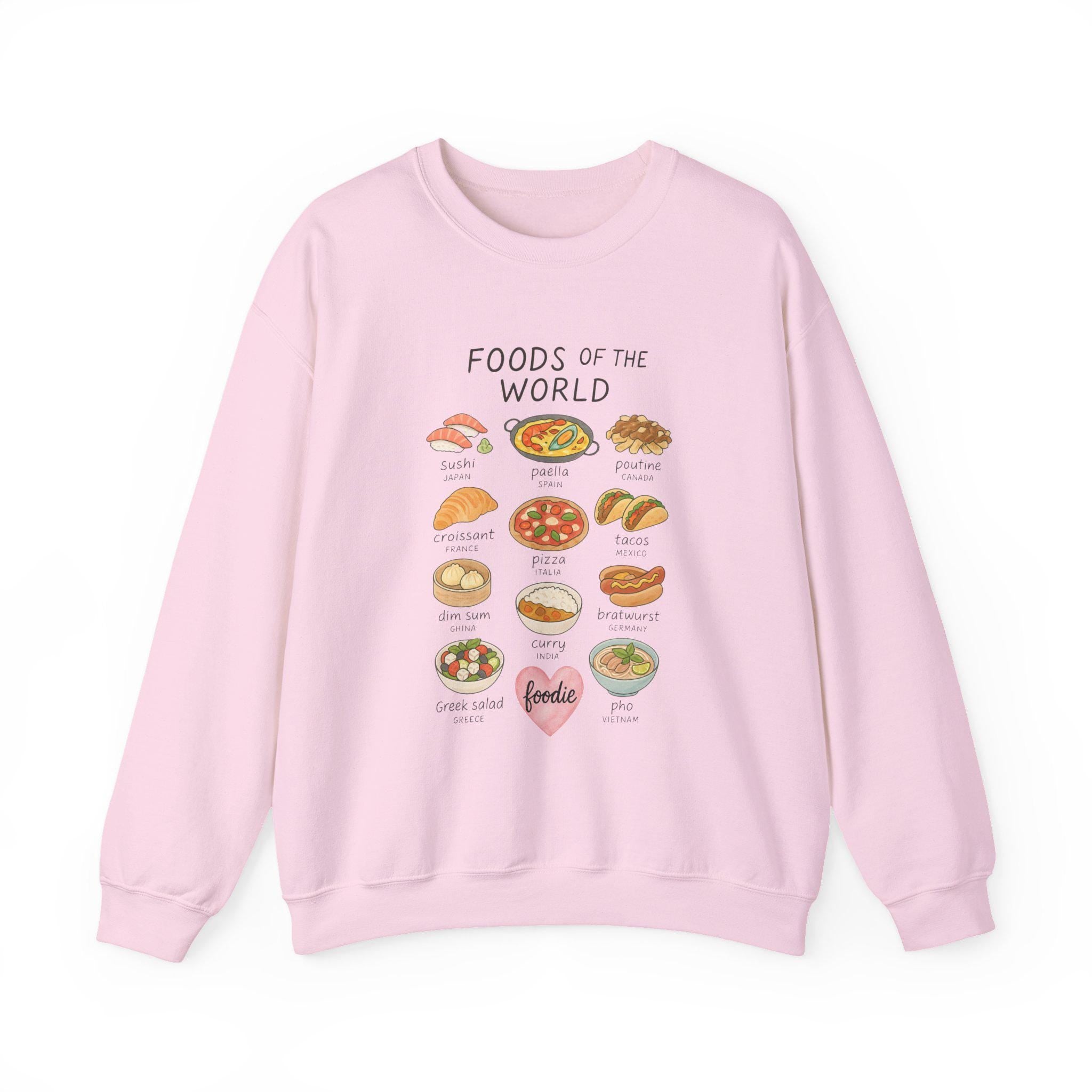 Foodie Sweatshirt | World Cuisine Pullover | Chef Gift | Culinary Aesthetic Sweatshirt for Food Lovers