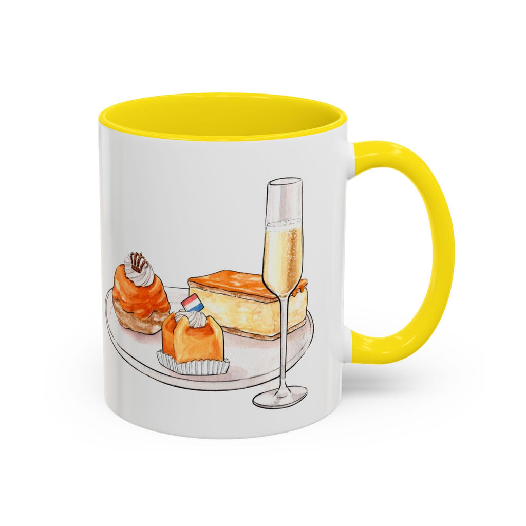 Kings Day Mug | Koningsdag | Champagne and Pastries Coffee Cup | Dutch Koningsdag Orange Aesthetic Mug | Netherlands Brunch Gift