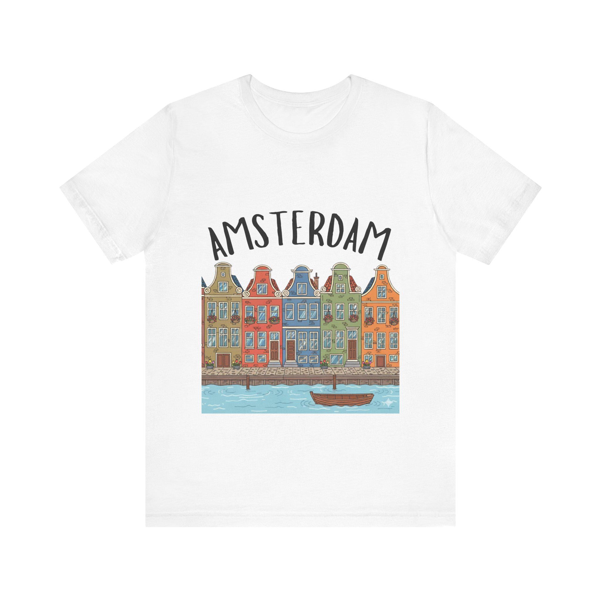 Amsterdam Canal Houses Shirt • Dutch Travel Tee • Netherlands Graphic Tee • Cute Amsterdam T-Shirt • Holland Travel Gift