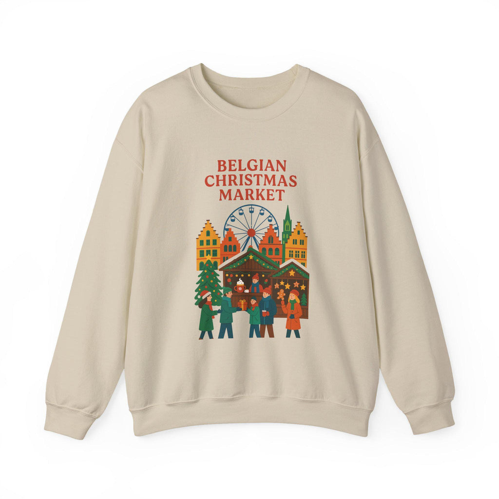 Belgian Christmas Market Sweatshirt, Sinterklaas Holiday Crewneck, European Winter Market Pullover, Cozy Belgian Gift, Christmas Village