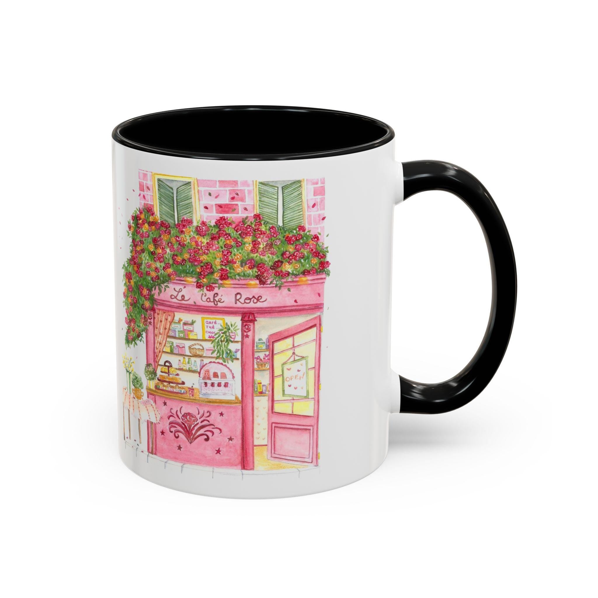 Paris Café Mug | French Cottagecore Coffee Cup | Floral Parisian Coffee Mug | Aesthetic Tea Mug | Romantic Gift