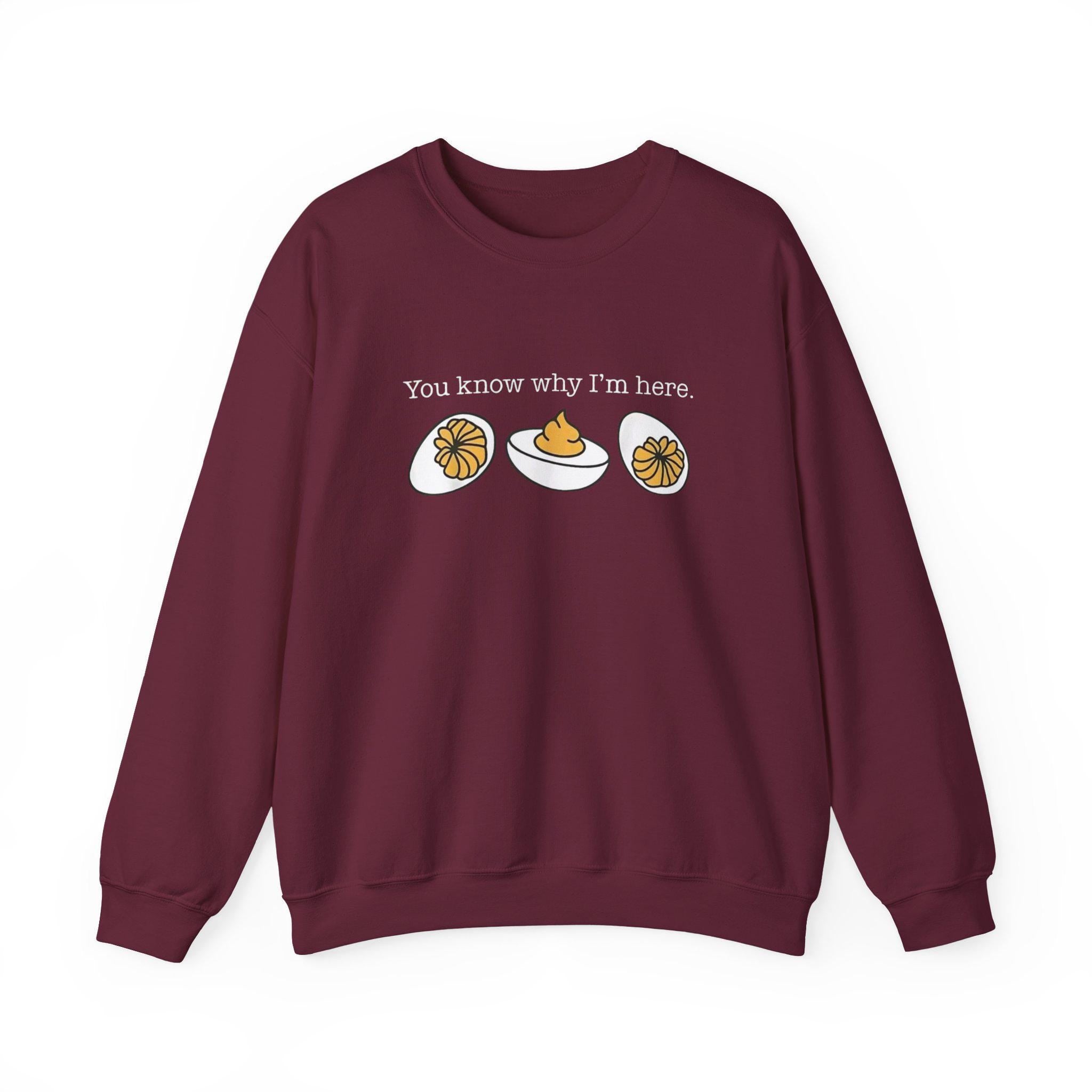 Deviled Eggs Christmas Sweatshirt • Funny Holiday Crewneck • Ugly Christmas Sweater • Foodie Xmas Gift • Cozy Festive Sweater