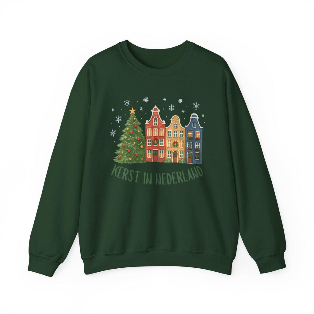 Dutch Christmas Sweatshirt – Amsterdam Winter Holiday Sweater – Netherlands Christmas Jumper – Dutch Canal Houses Pullover – European Holida