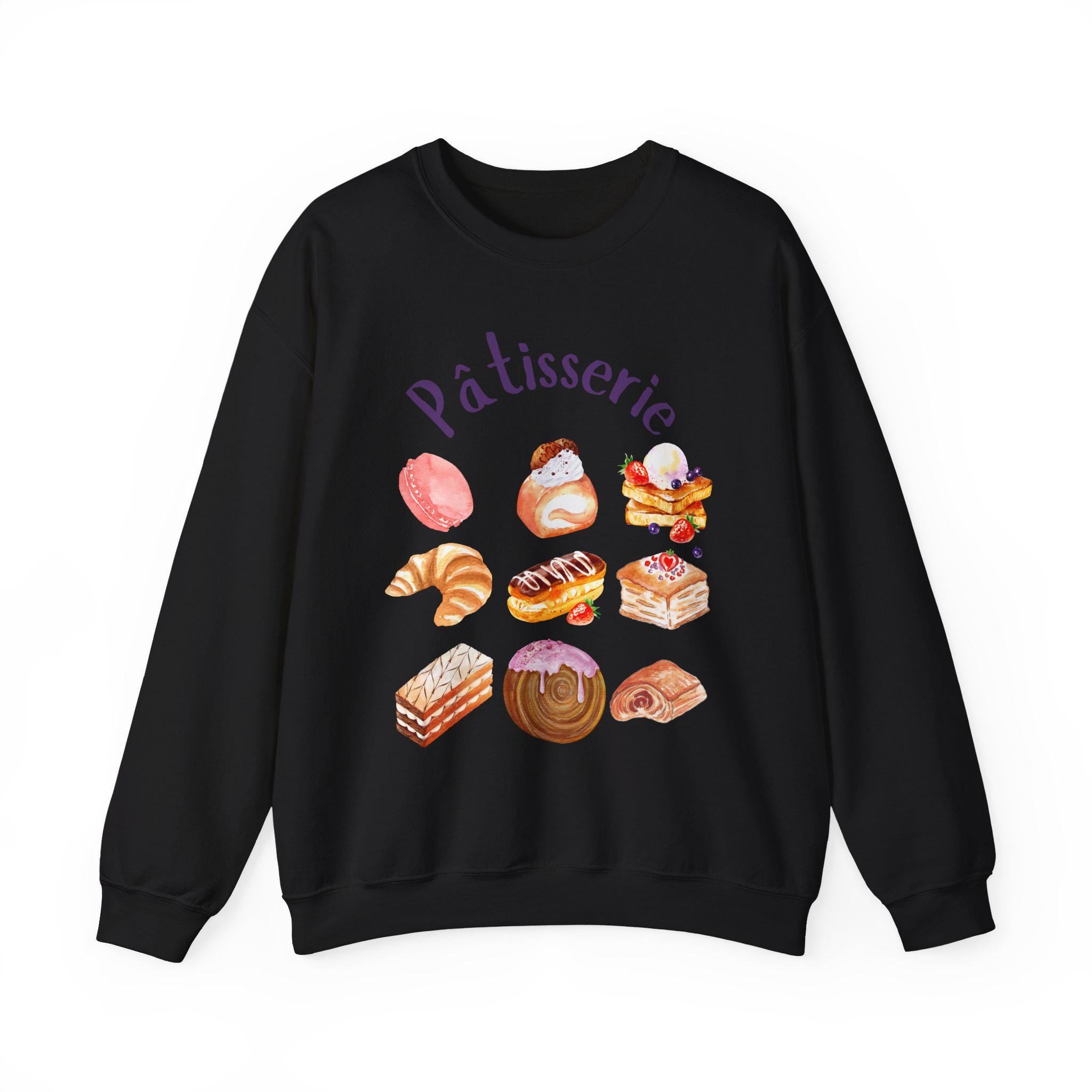 Patisserie Sweatshirt | French Pastry Crewneck | Croissant & Macaron Bakery Aesthetic Sweater
