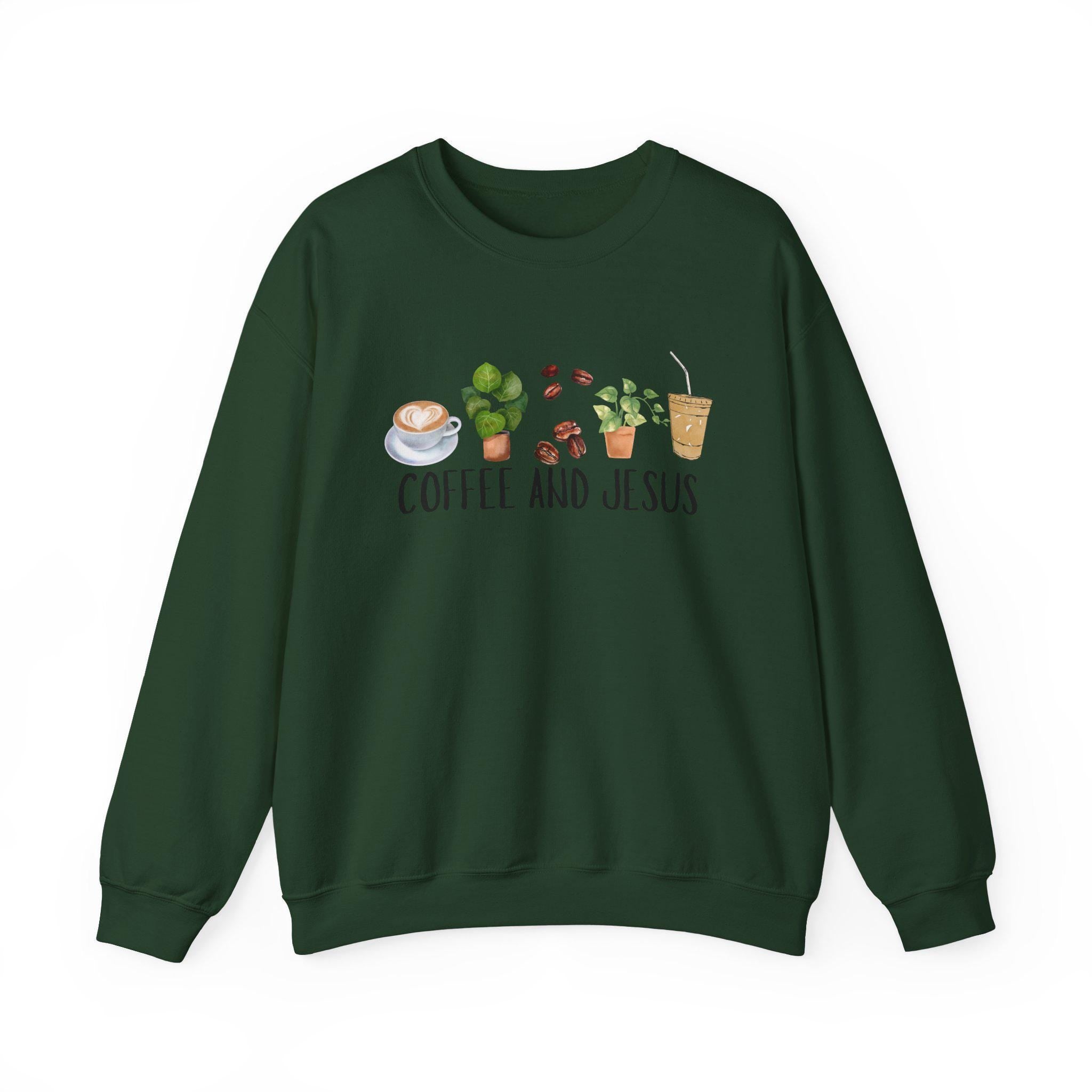 Coffee and Jesus Sweatshirt: Cozy Christian Crewneck