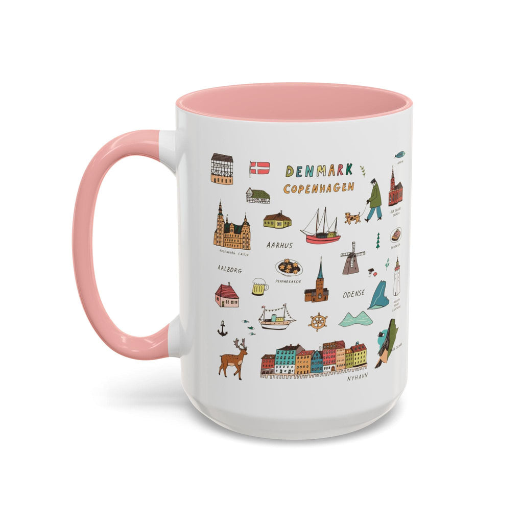 Denmark Travel Mug | Copenhagen Landmarks Cup | Scandinavian Illustration Mug | Nordic Gift