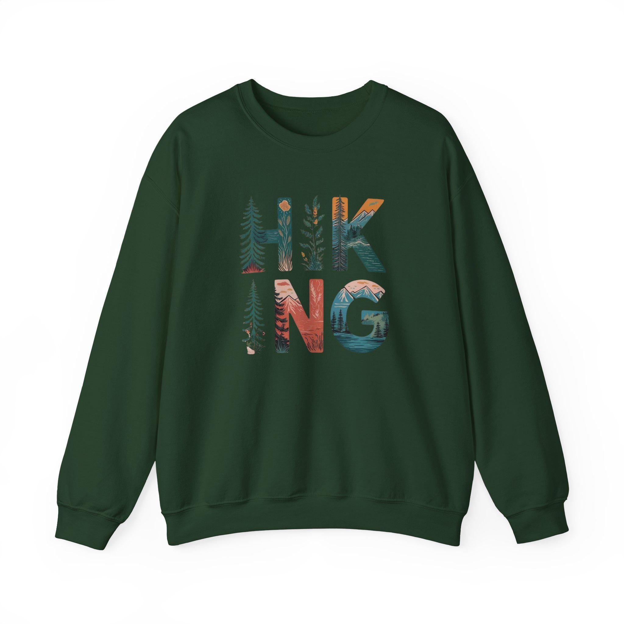 Hiking Girl Sweatshirt: Mountain Adventure, Nature Lover Crewneck