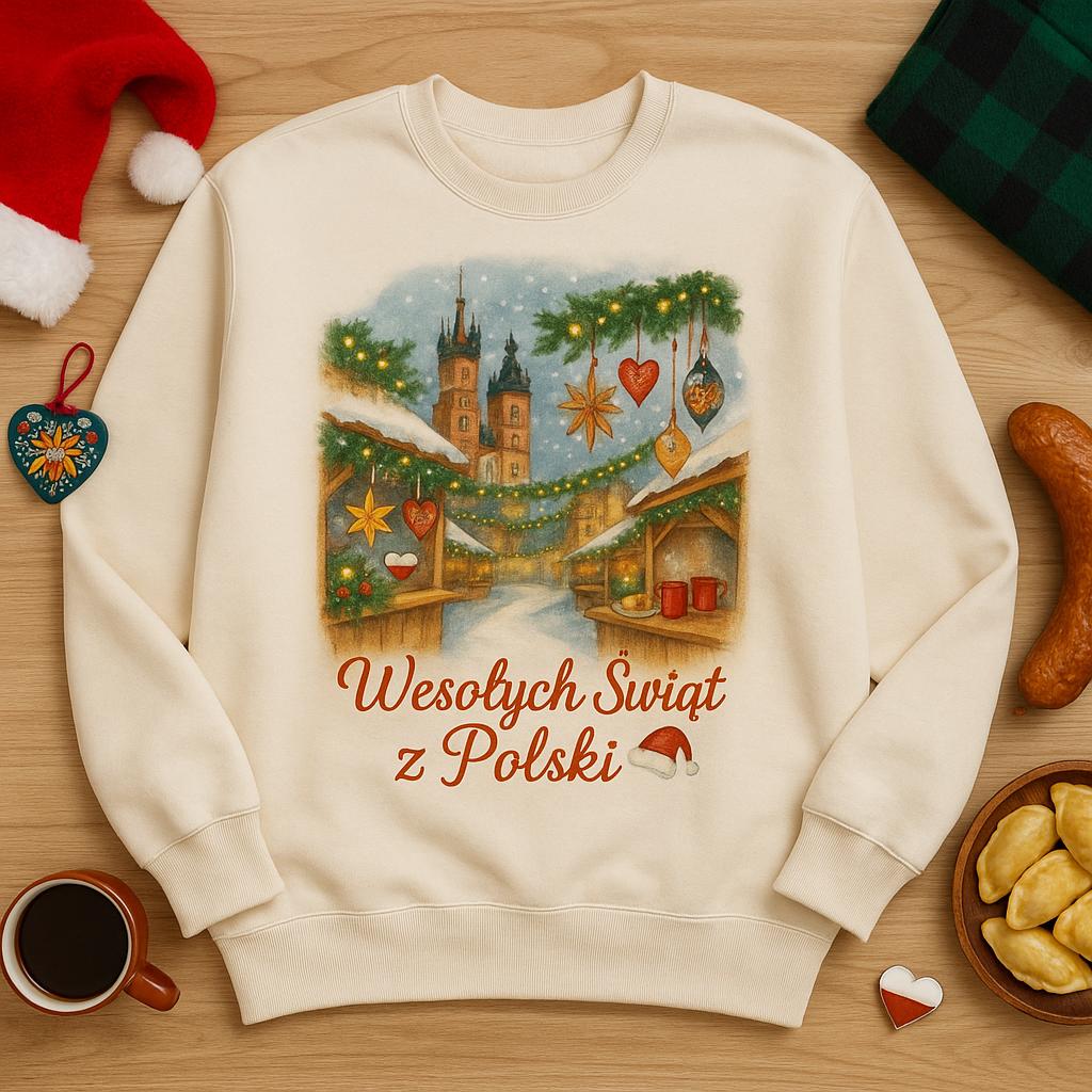 Polish Christmas Sweatshirt • Wigilia Holiday Jumper • Polish Heritage Crewneck • Traditional Polish Gift