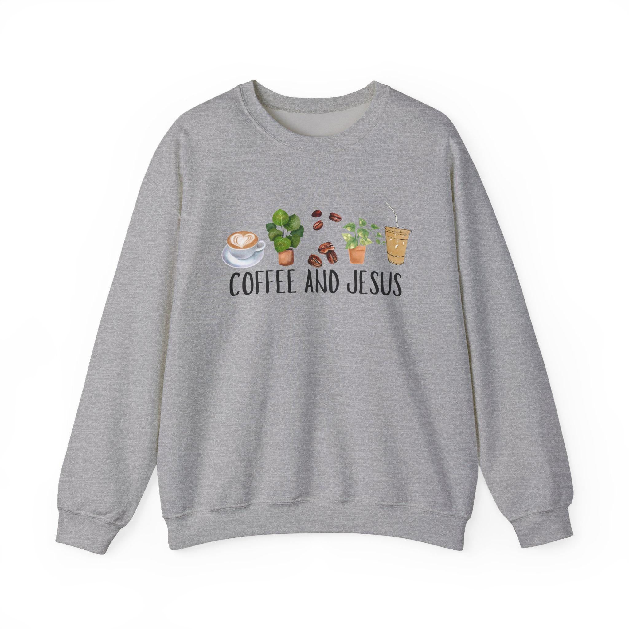 Coffee and Jesus Sweatshirt: Cozy Christian Crewneck