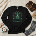 Scandinavian God Jul Shirt – Nordic Folk Art Christmas Tree Long Sleeve Tee, Hygge Holiday Shirt, Danish Christmas Top