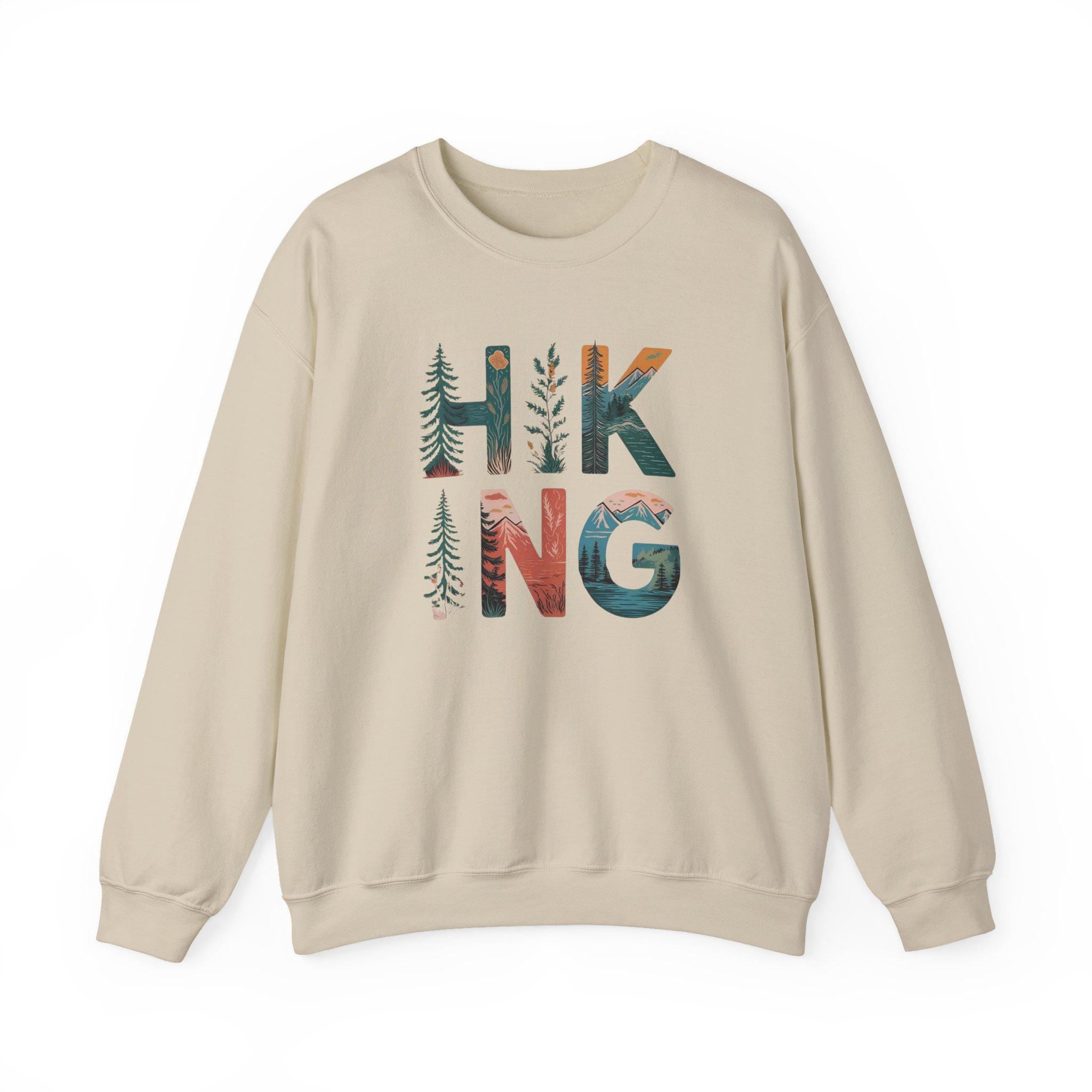 Hiking Girl Sweatshirt: Mountain Adventure, Nature Lover Crewneck