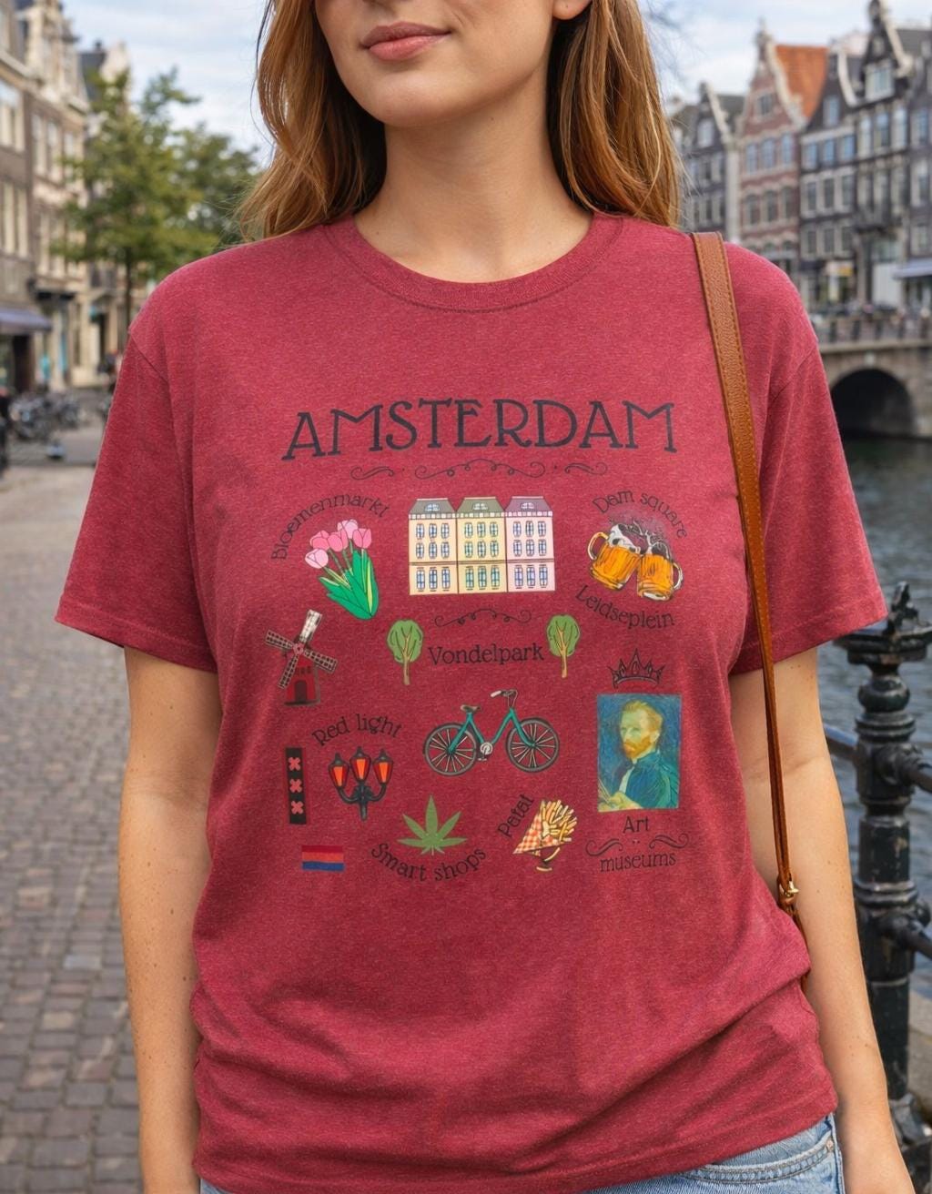 Amsterdam Shirt | Netherlands Travel Tee | Minimalist Dutch Graphic T-Shirt | Europe Vacation Shirt | Holland Souvenir Gift