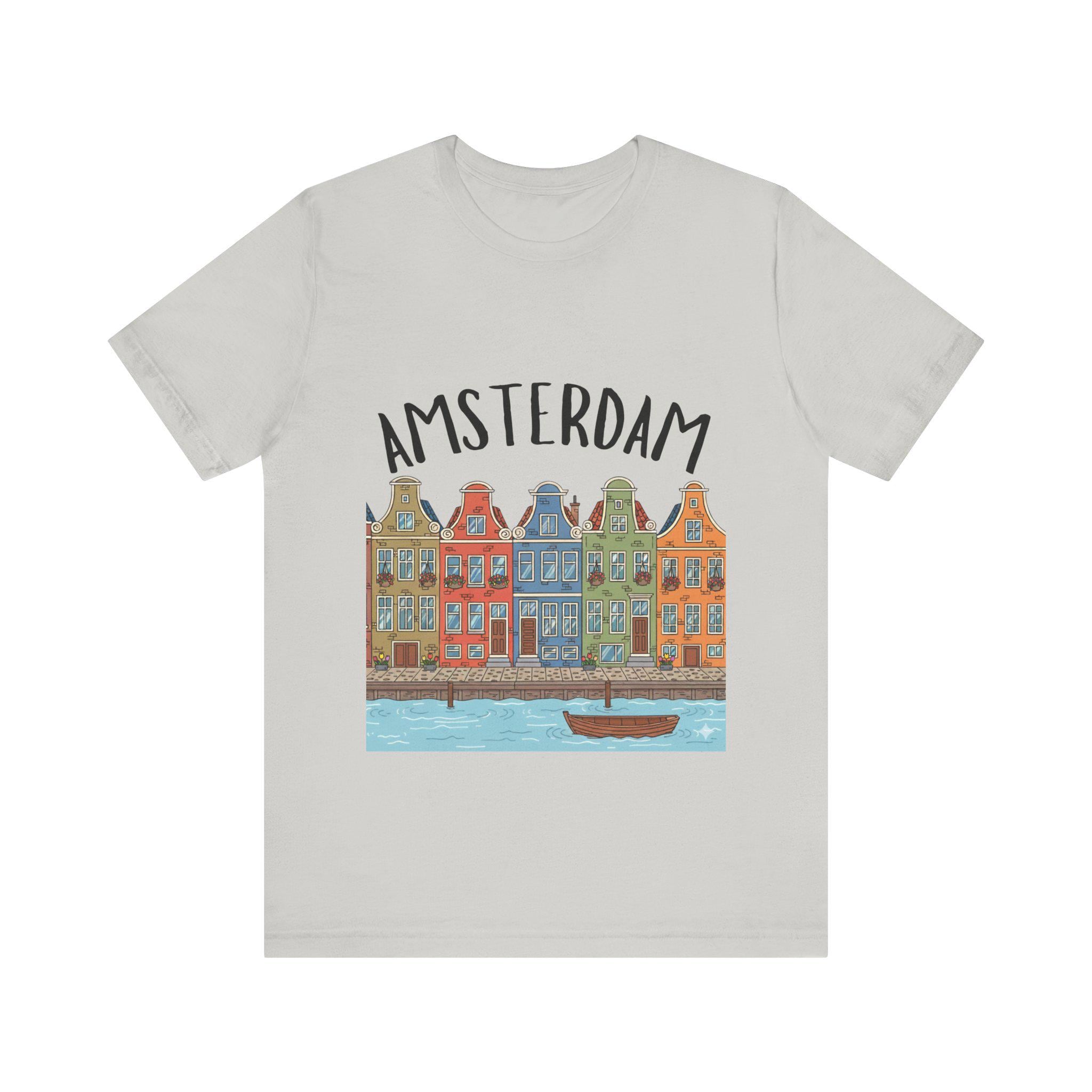 Amsterdam Canal Houses Shirt • Dutch Travel Tee • Netherlands Graphic Tee • Cute Amsterdam T-Shirt • Holland Travel Gift