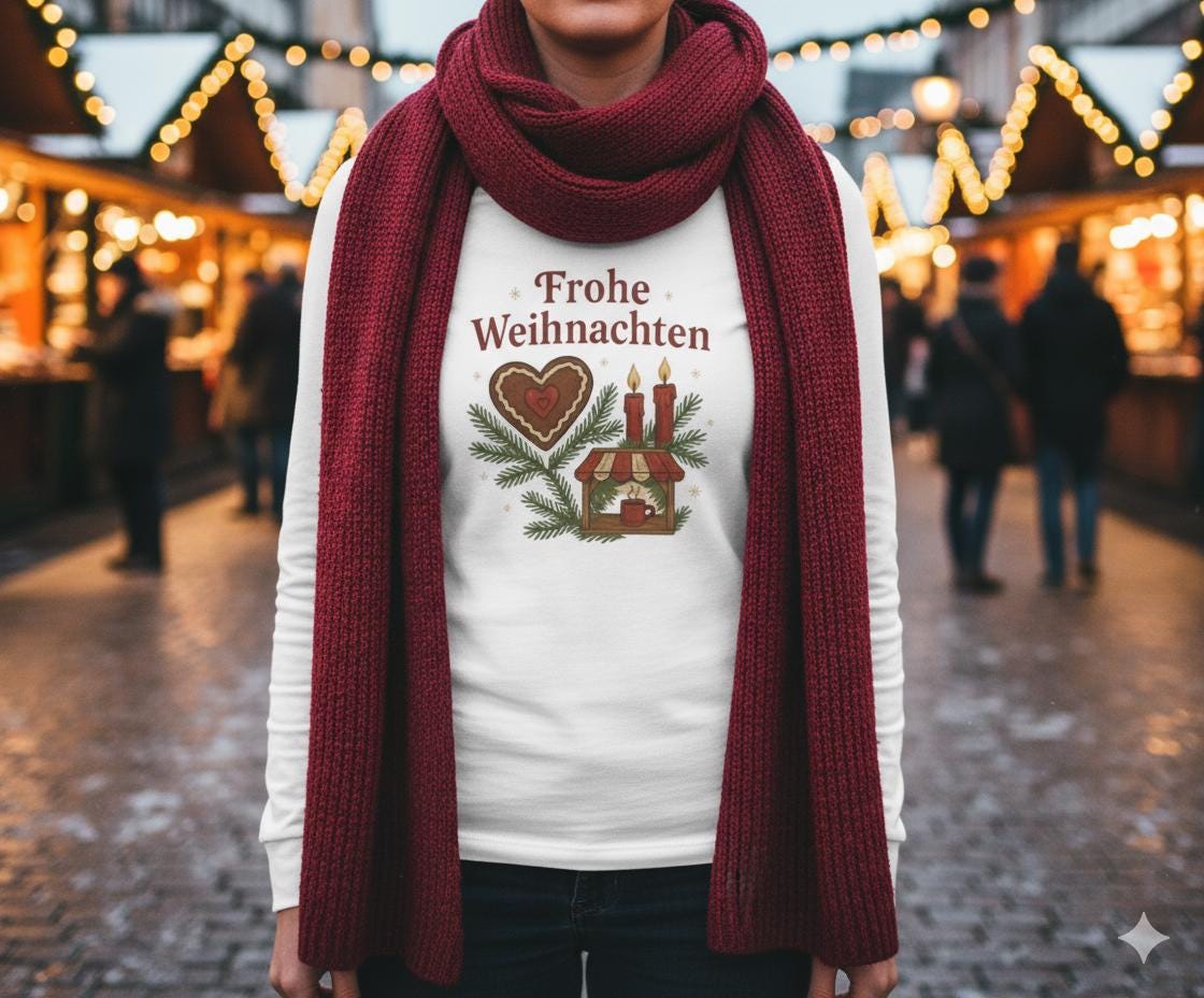 German Christmas St. Nicholas Shirt – Nikolaus Vintage Long Sleeve Tee | European Holiday Top