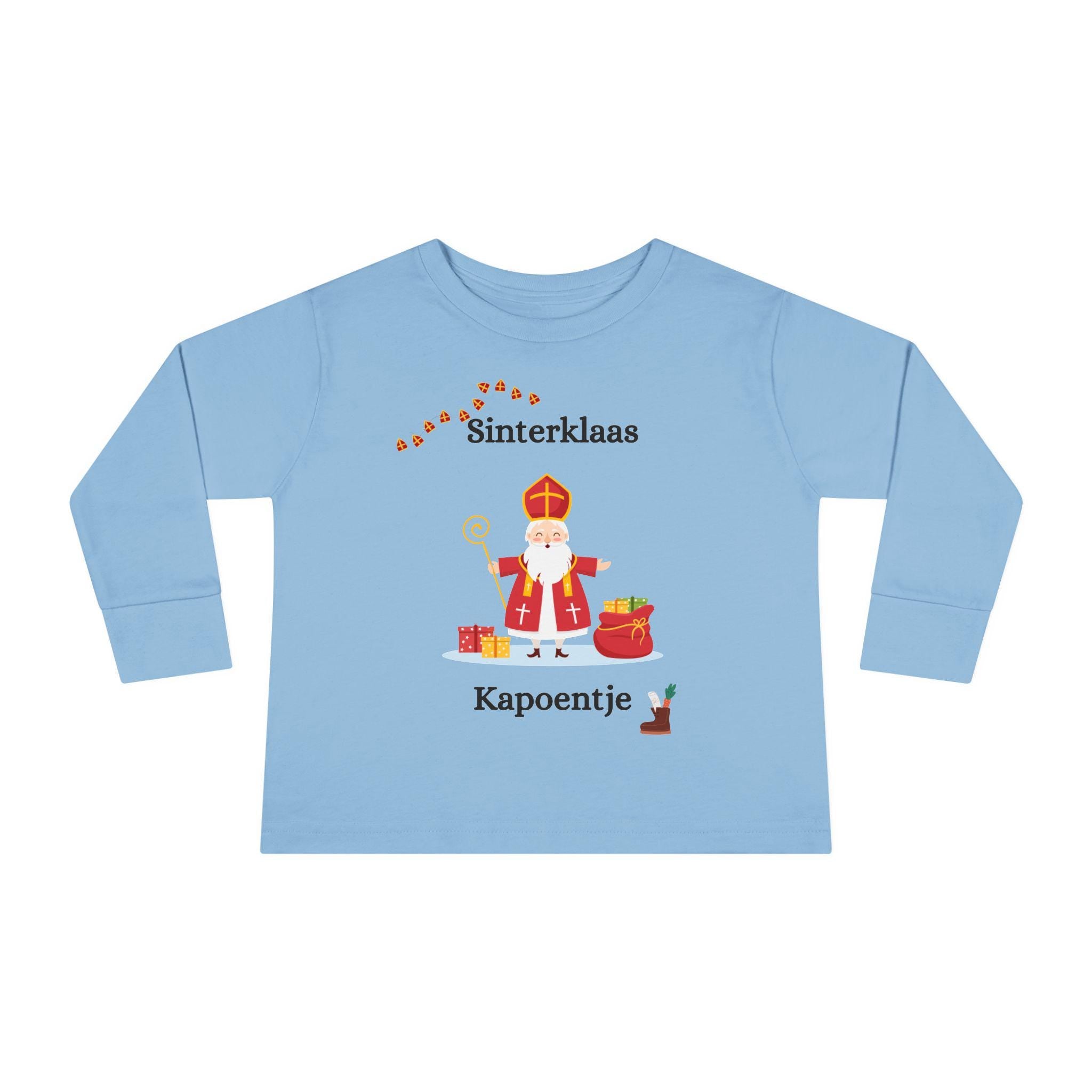 Toddler Sinterklaas Long Sleeve Shirt – Cute Dutch Holiday Tee for Kids, Festive Sinterklaas Outfit, Kids December 5th Shirt
