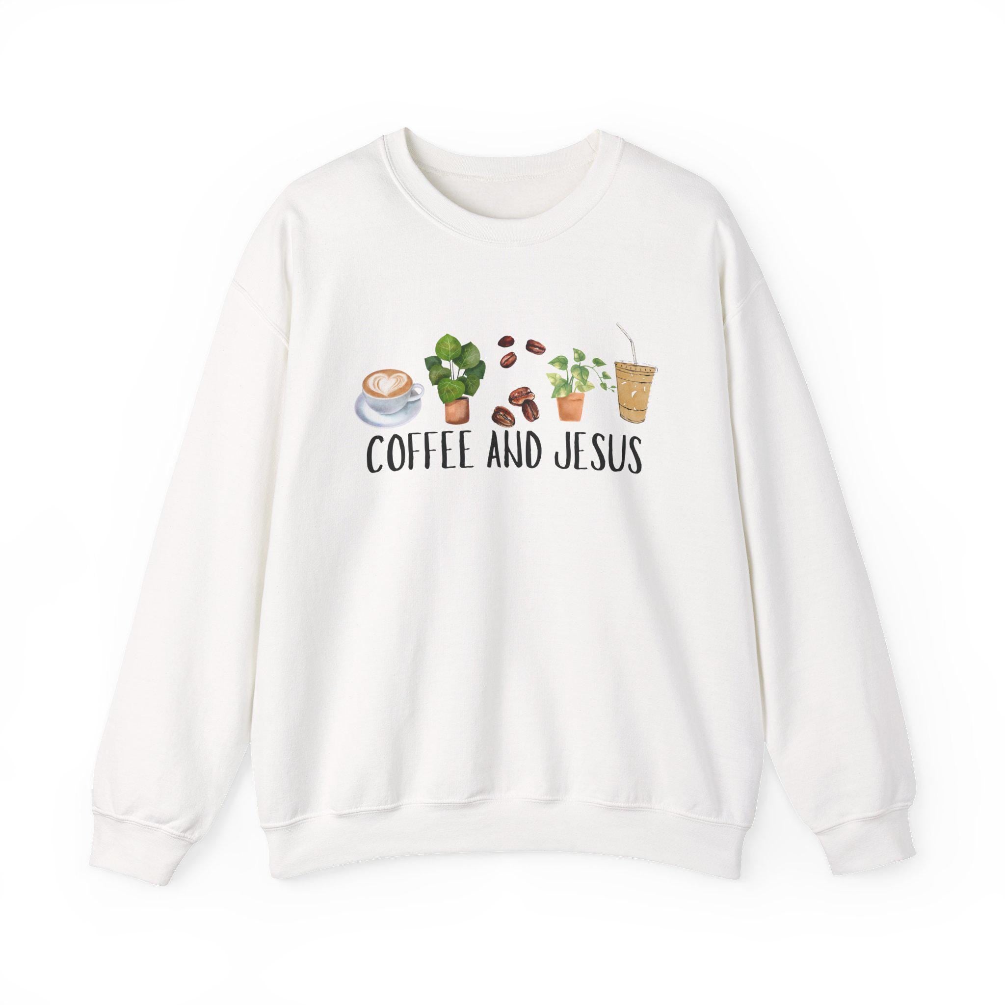Coffee and Jesus Sweatshirt: Cozy Christian Crewneck
