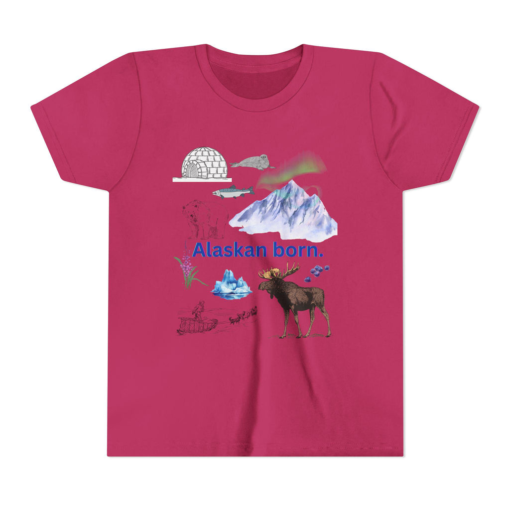 Alaskan Adventure Kids Tee – Alaska Nature Shirt, Outdoor Youth T-Shirt, Wilderness Explorer Gift, Hiking Adventure Kids Clothing