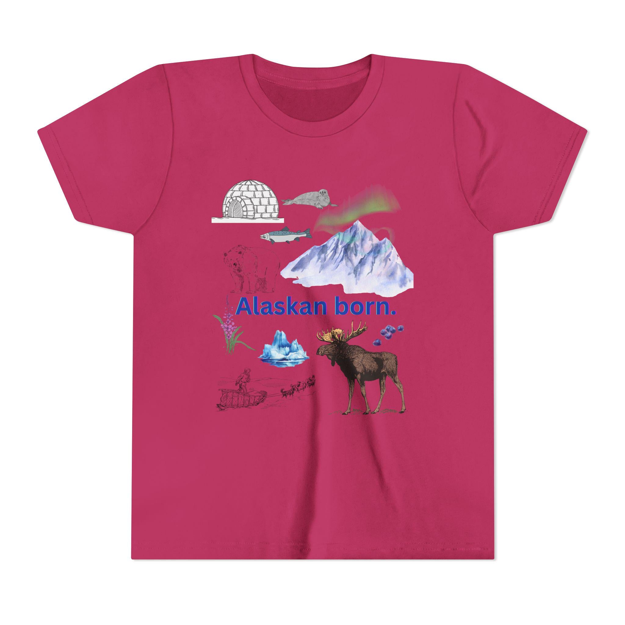 Alaskan Adventure Kids Tee – Alaska Nature Shirt, Outdoor Youth T-Shirt, Wilderness Explorer Gift, Hiking Adventure Kids Clothing