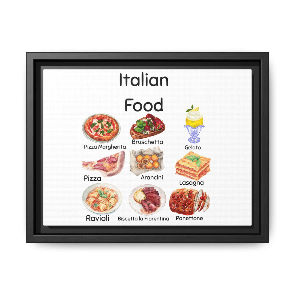 Italian Food Framed Canvas Art Print: Kitchen Wall Decor