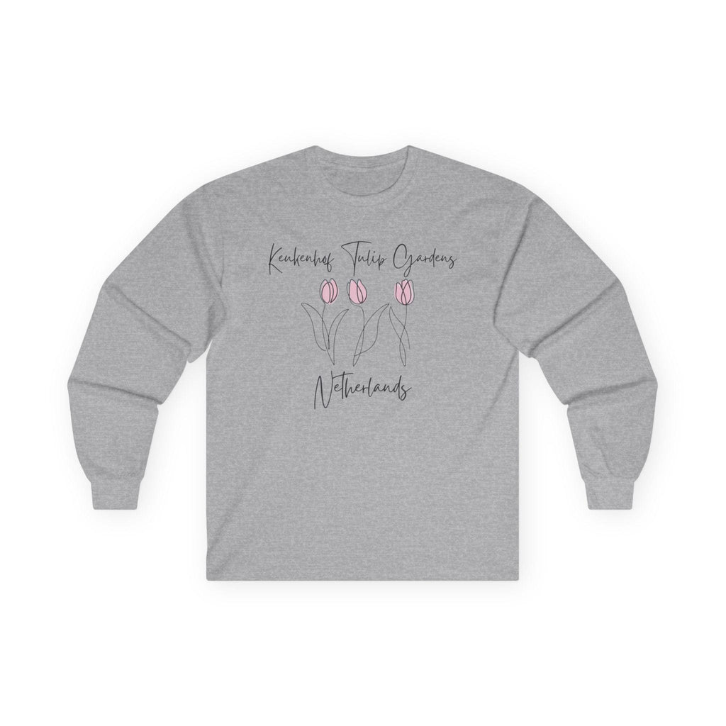 Keukenhof Tulip Gardens Long Sleeve Shirt – Dutch Floral Tee, Netherlands Travel Gift, Spring Tulip Graphic Top
