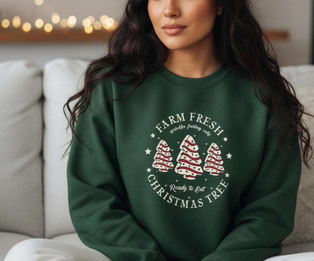 Christmas Tree Crewneck Sweatshirt | Cozy Holiday Sweater | Winter Festive Unisex Crew | Christmas Gift