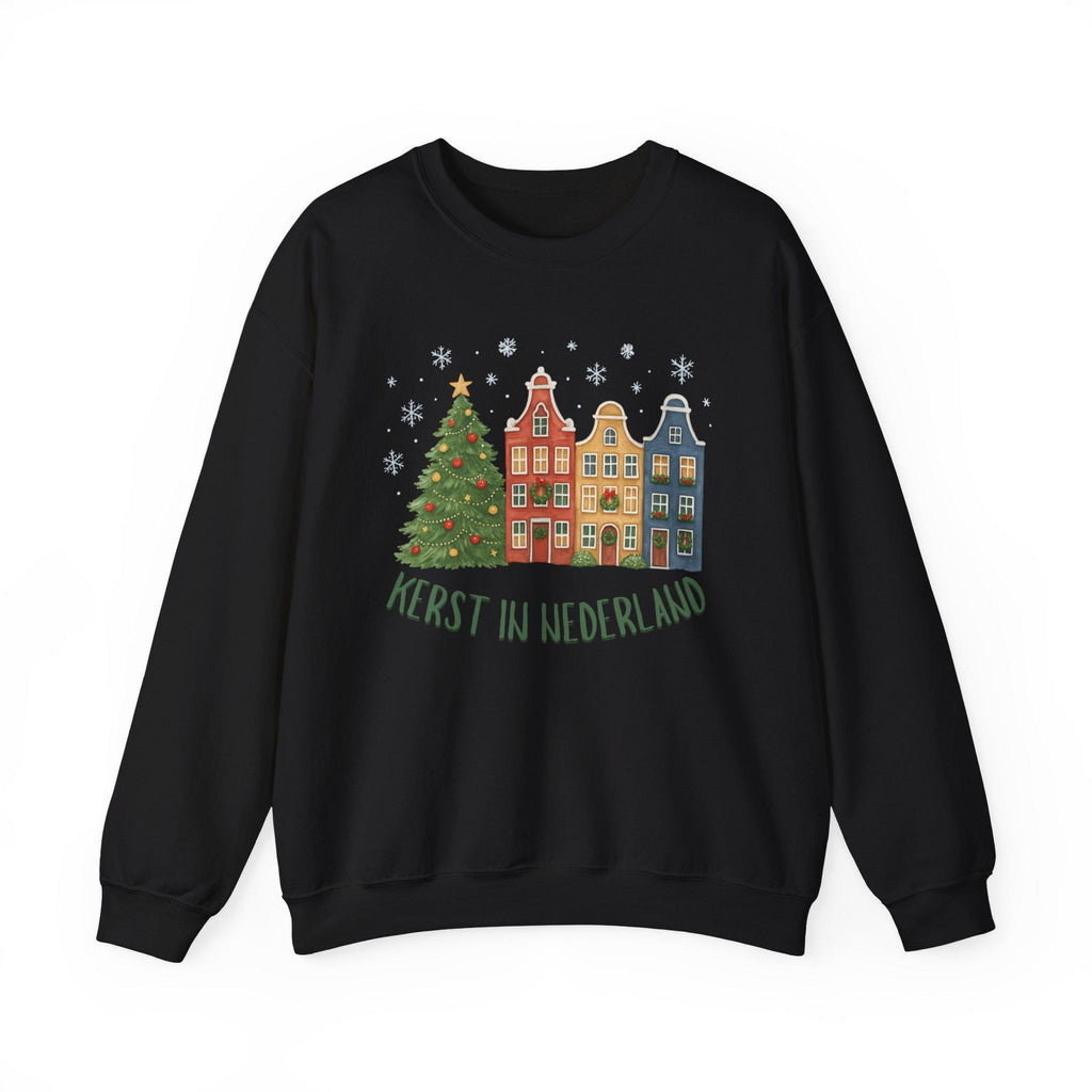 Dutch Christmas Sweatshirt – Amsterdam Winter Holiday Sweater – Netherlands Christmas Jumper – Dutch Canal Houses Pullover – European Holida