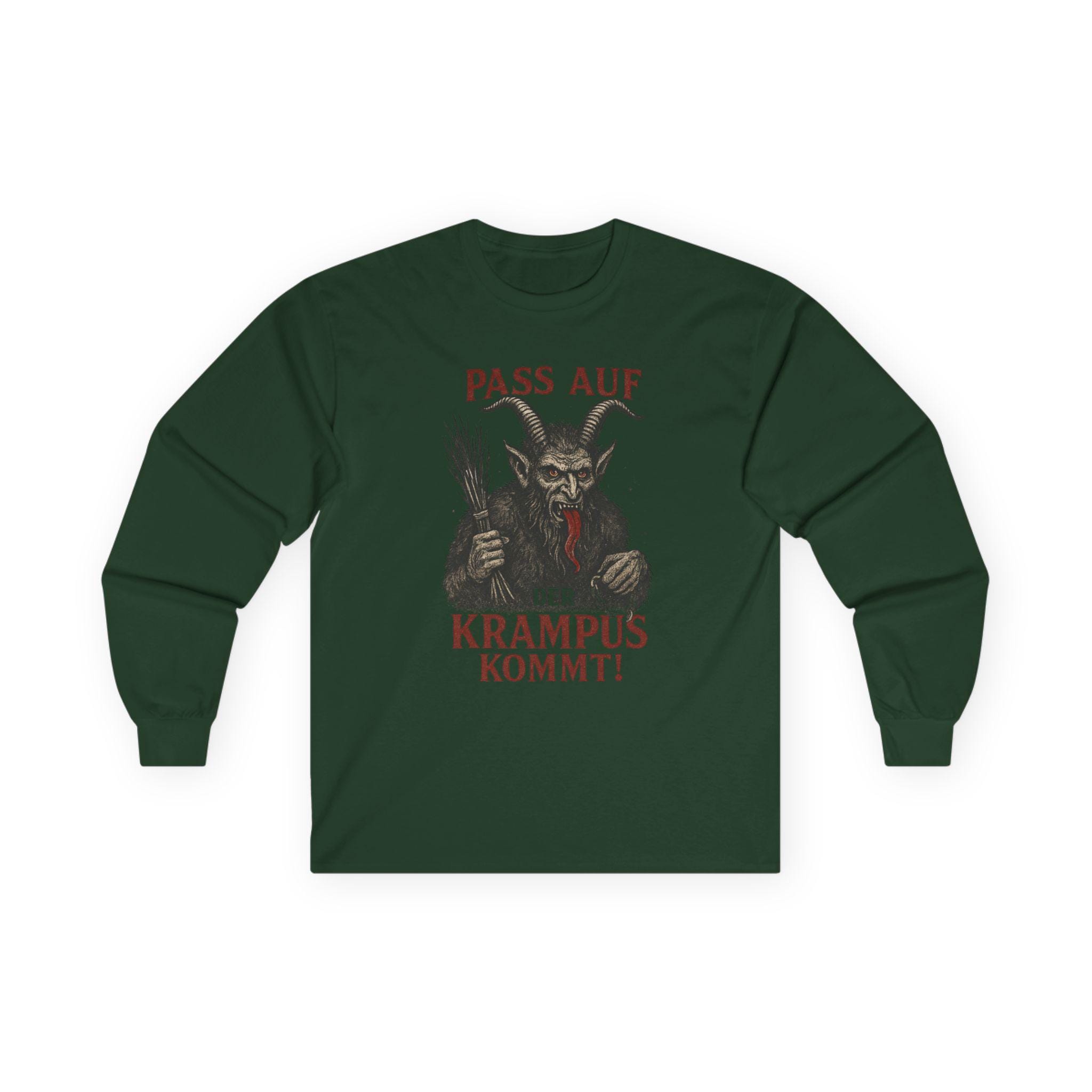 Krampus Long Sleeve Shirt • German Christmas Horror Tee • Scary Holiday Shirt • Alpine Folklore Sweatshirt • Dark Christmas Aesthetic