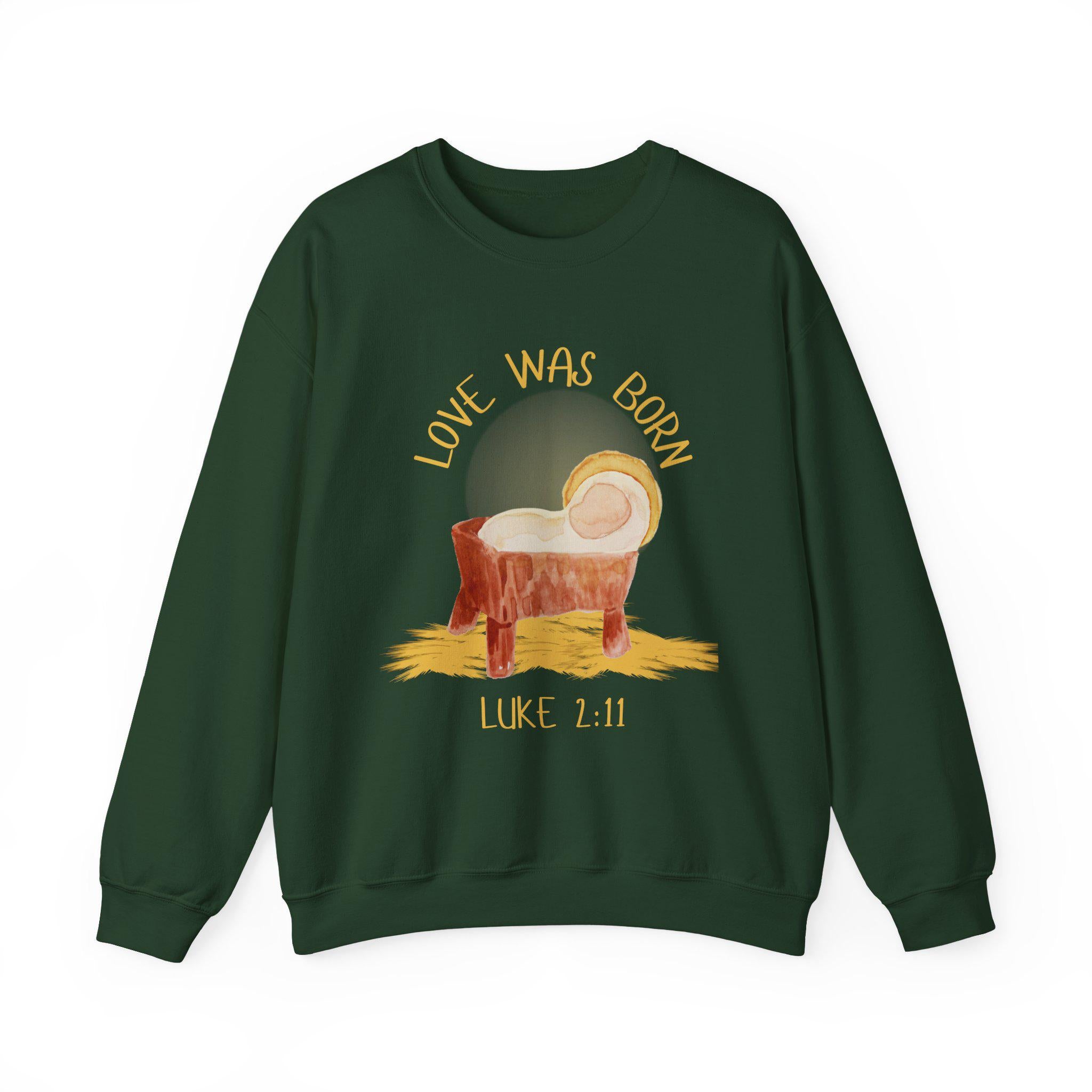 Nativity Christmas Sweatshirt | Embroidered Christian Jumper | Holy Family Sweater | Religious Christmas Gift | Faith Apparel