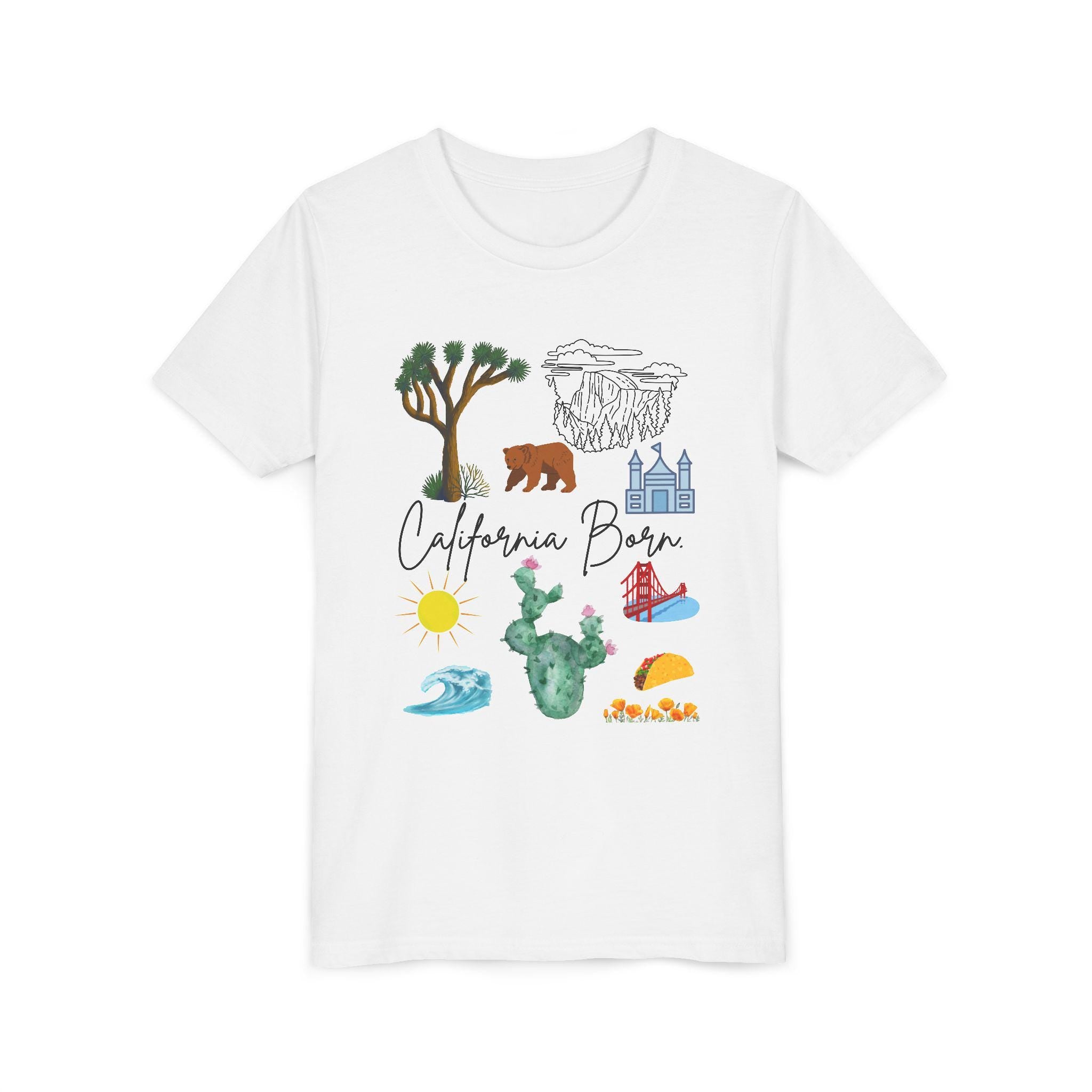 California Bear Kids T-Shirt – Youth Adventure Tee, Summer Graphic Shirt, Cute California Gift
