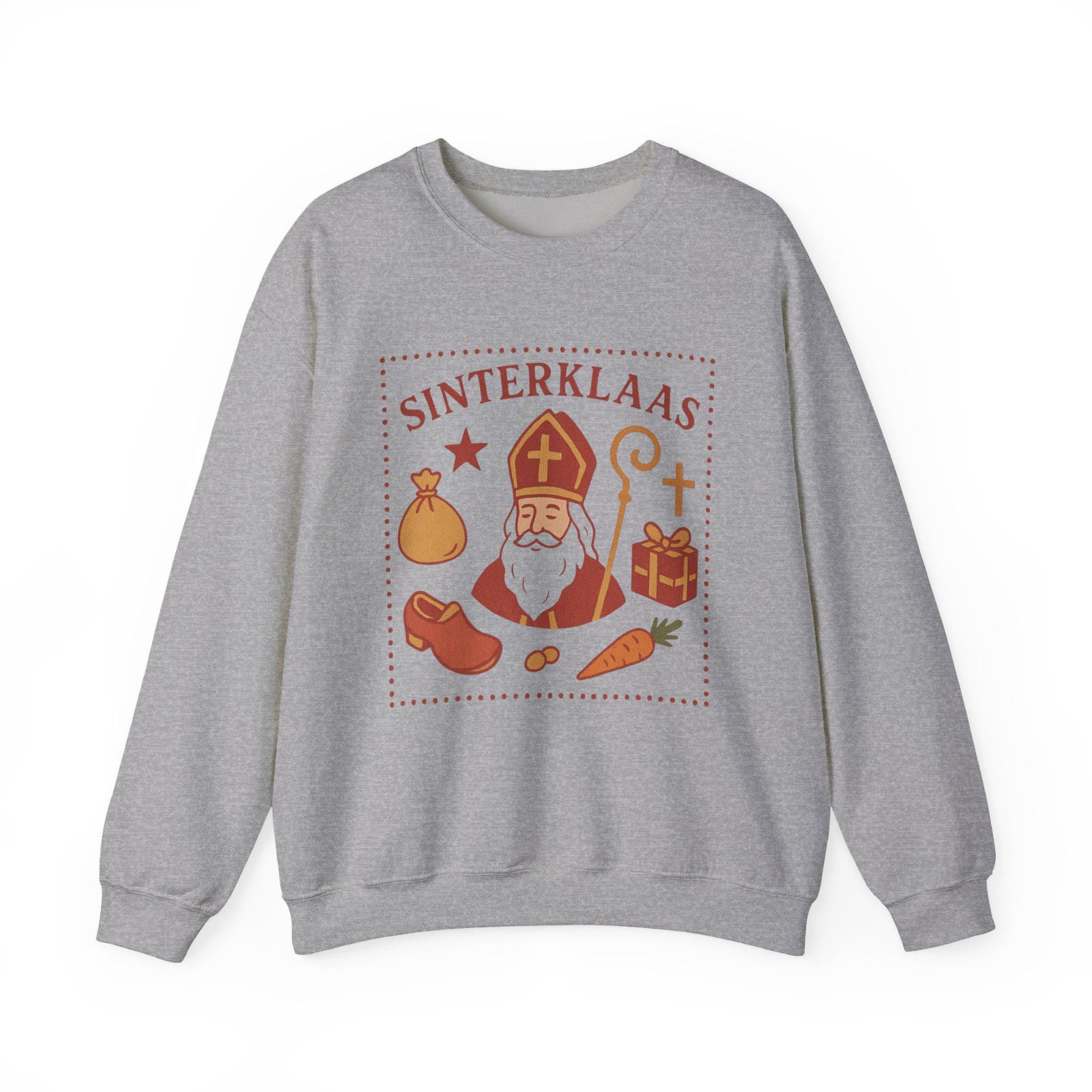 Sinterklaas Sweatshirt – Dutch Christmas Pullover, Cozy St. Nicholas Holiday Jumper, Netherlands Winter Gift, Festive Embroidered Crewneck