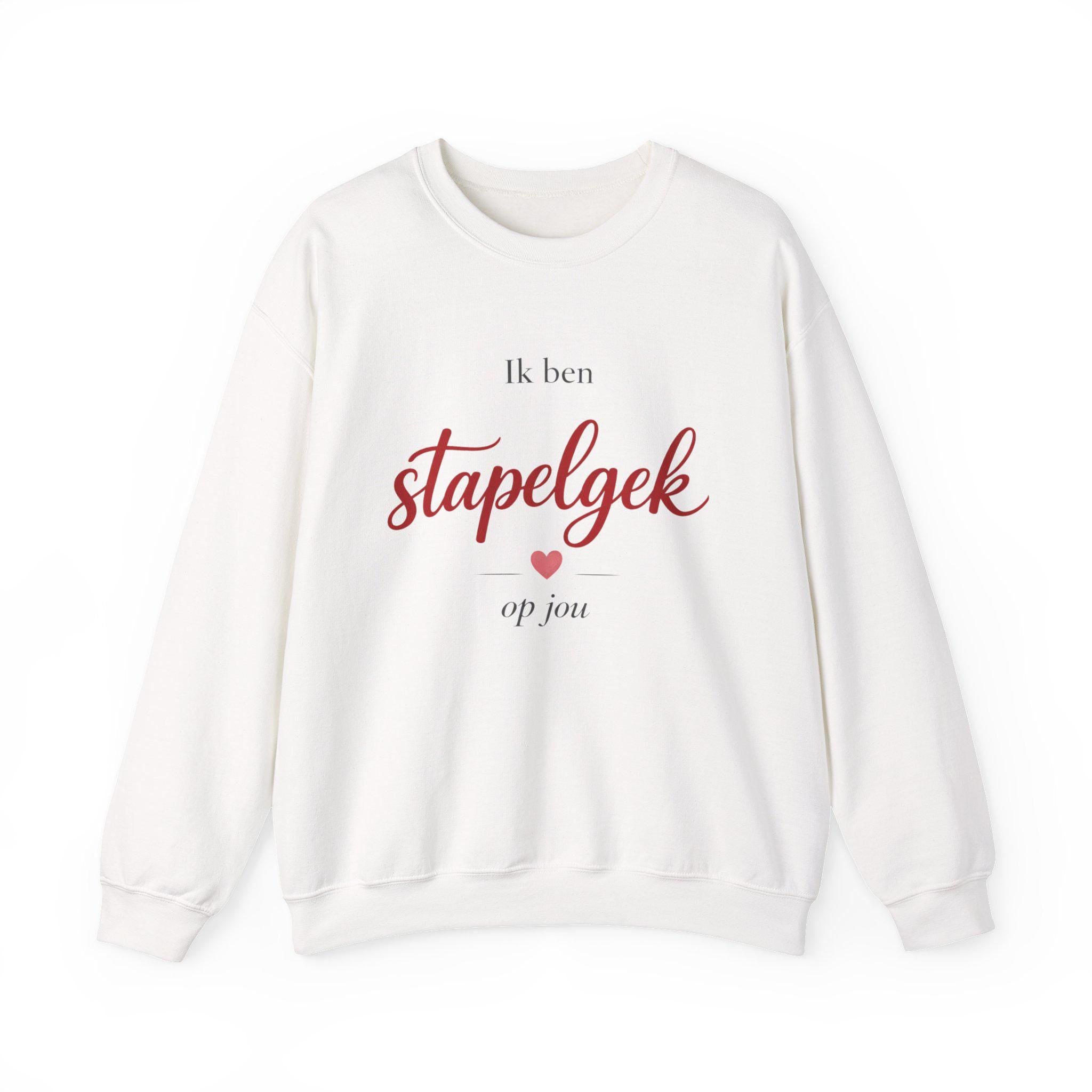 Dutch Valentine Sweatshirt | Ik ben stapelgek op jou | Cozy European Love Crewneck | Romantic Valentines Day Gift