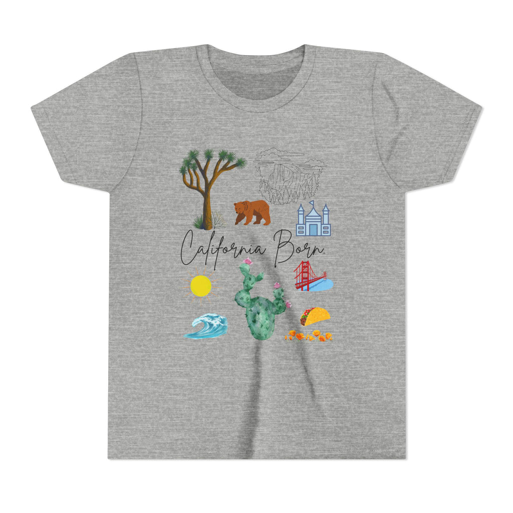 California Bear Kids T-Shirt – Youth Adventure Tee, Summer Graphic Shirt, Cute California Gift