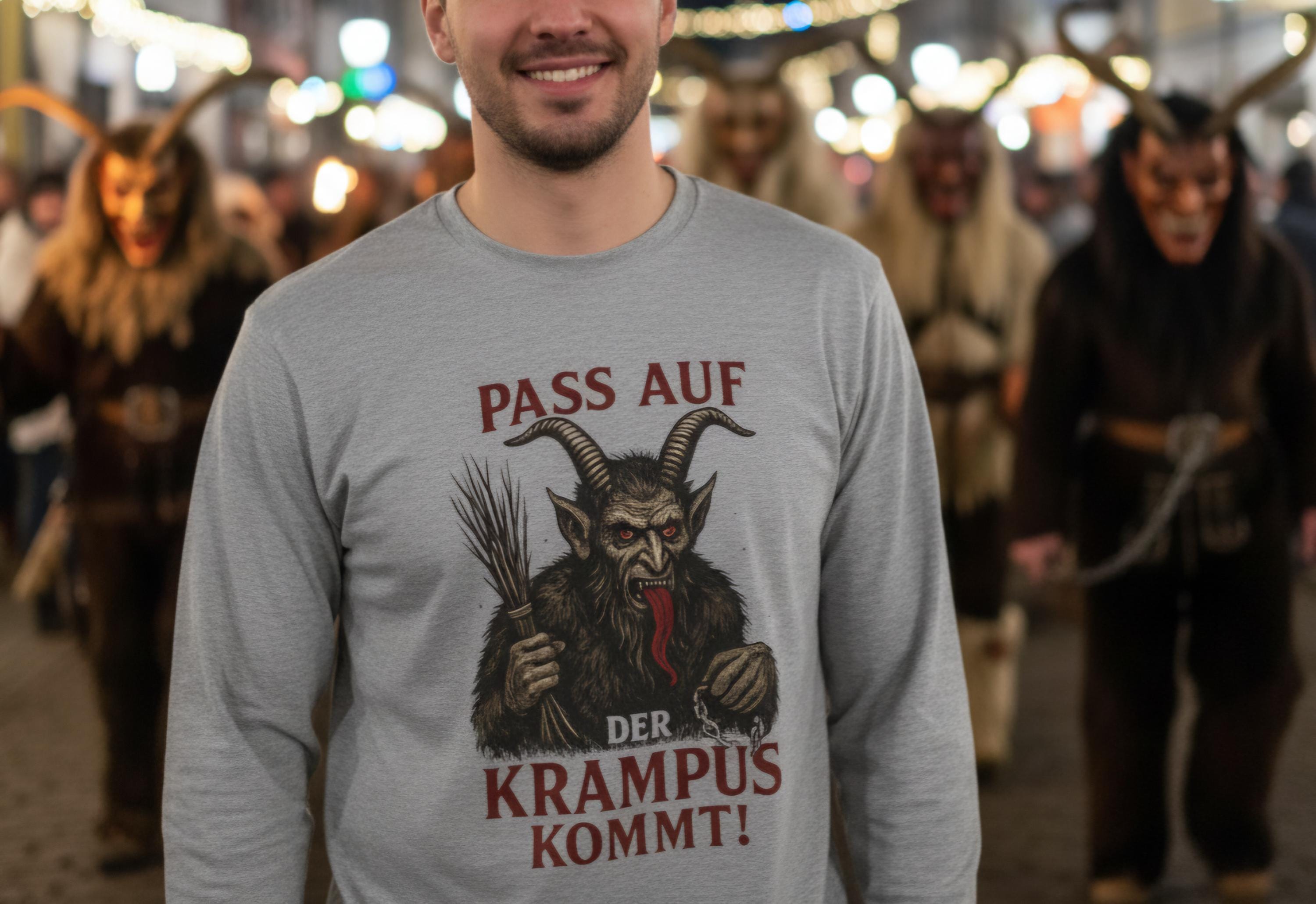 Krampus Long Sleeve Shirt • German Christmas Horror Tee • Scary Holiday Shirt • Alpine Folklore Sweatshirt • Dark Christmas Aesthetic
