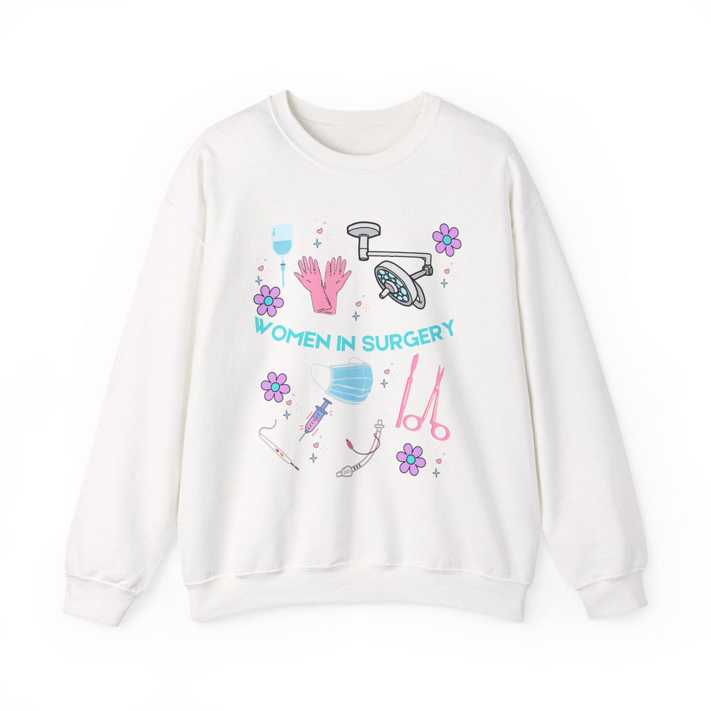 Women in Surgery Sweatshirt • Surgical Tech Crewneck • CRNA Nurse Anesthesia Gift • Empowered Medical Staff Sweatshirt