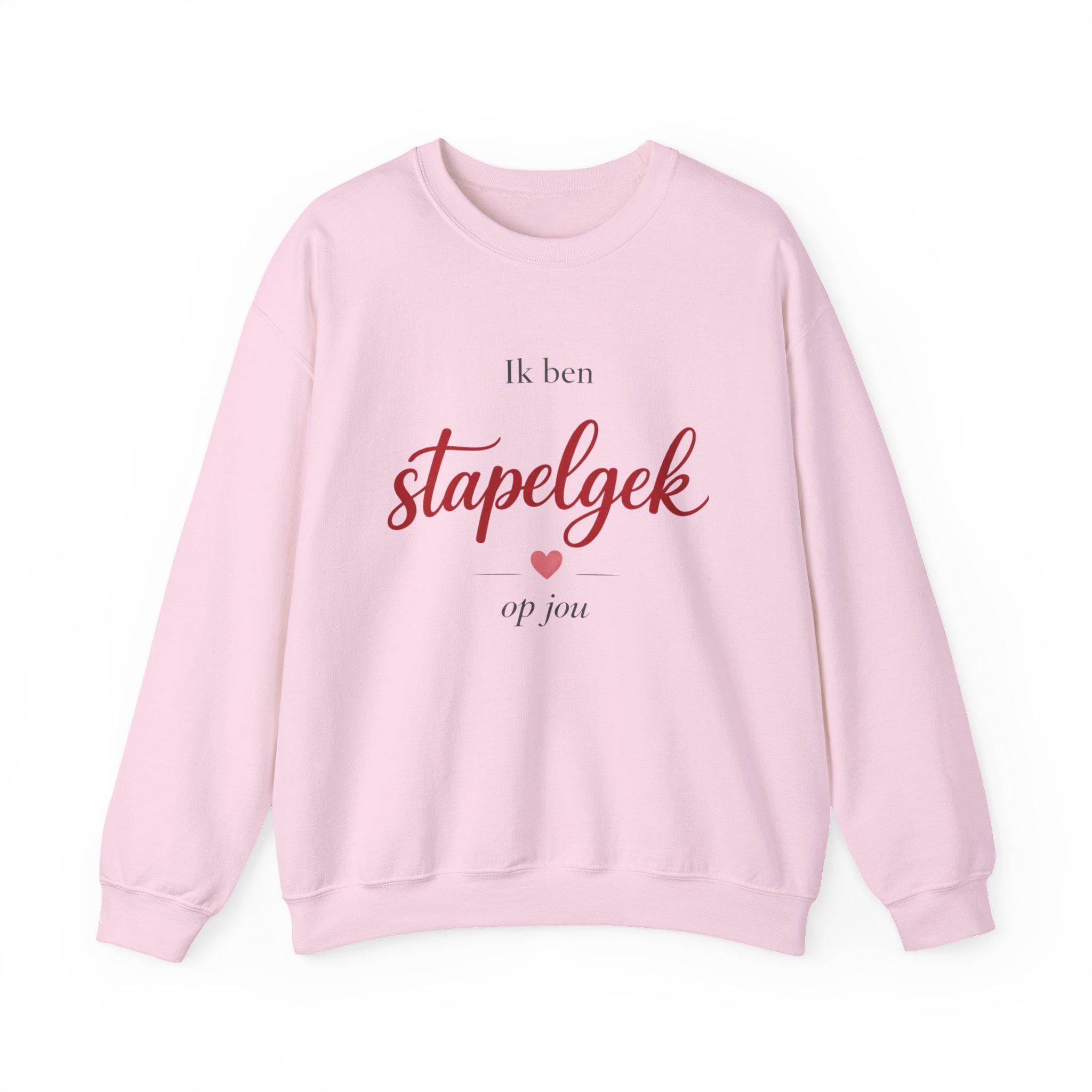 Dutch Valentine Sweatshirt | Ik ben stapelgek op jou | Cozy European Love Crewneck | Romantic Valentines Day Gift