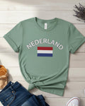 Nederland T-Shirt | Dutch Flag Shirt | Netherlands Graphic Tee | Unisex Garment-Dyed Shirt | Holland Travel Gift