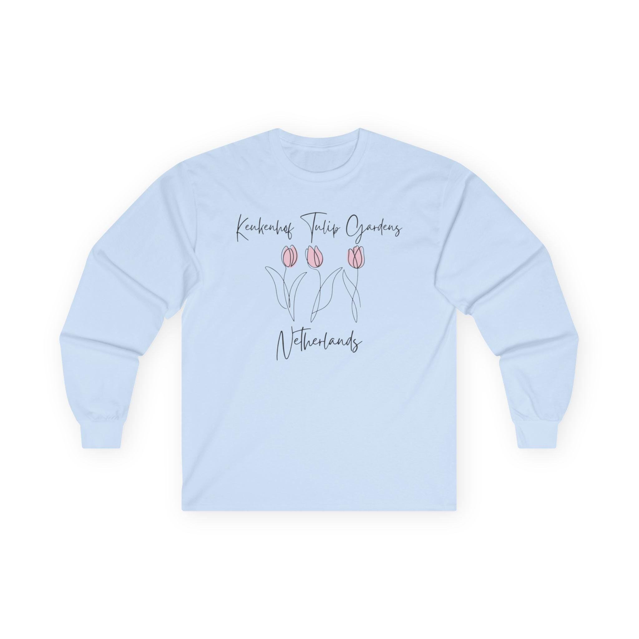 Keukenhof Tulip Gardens Long Sleeve Shirt – Dutch Floral Tee, Netherlands Travel Gift, Spring Tulip Graphic Top