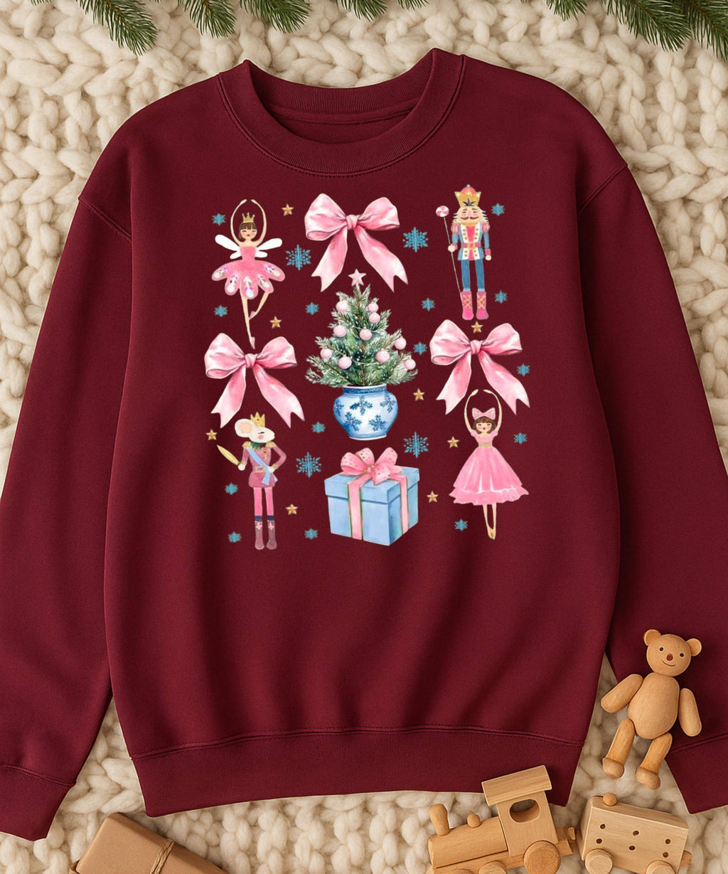 Ballet Christmas Sweatshirt: Nutcracker Holiday Crewneck