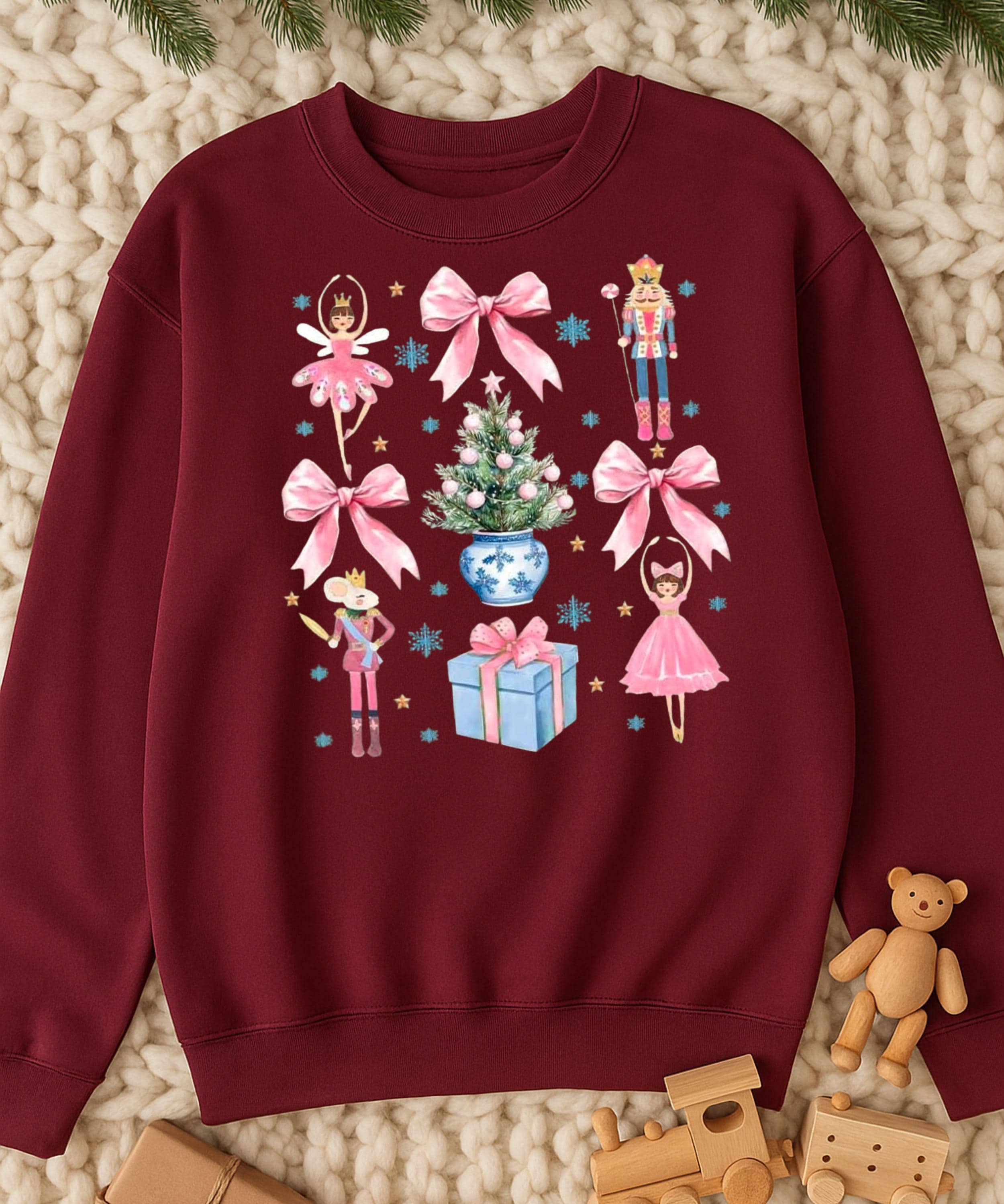Ballet Christmas Sweatshirt: Nutcracker Holiday Crewneck