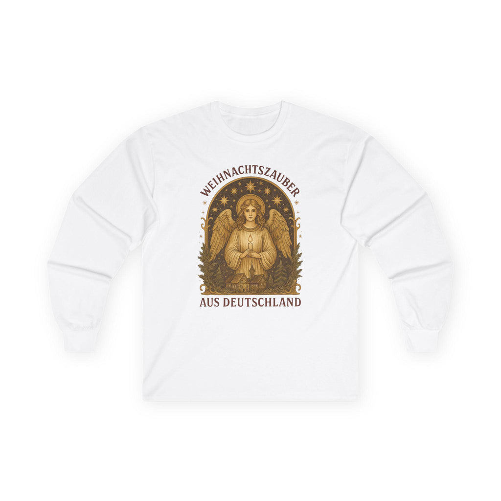German Christmas Angel Long Sleeve Tee – Cozy Festive Unisex Holiday Shirt – German Xmas Market Aesthetic
