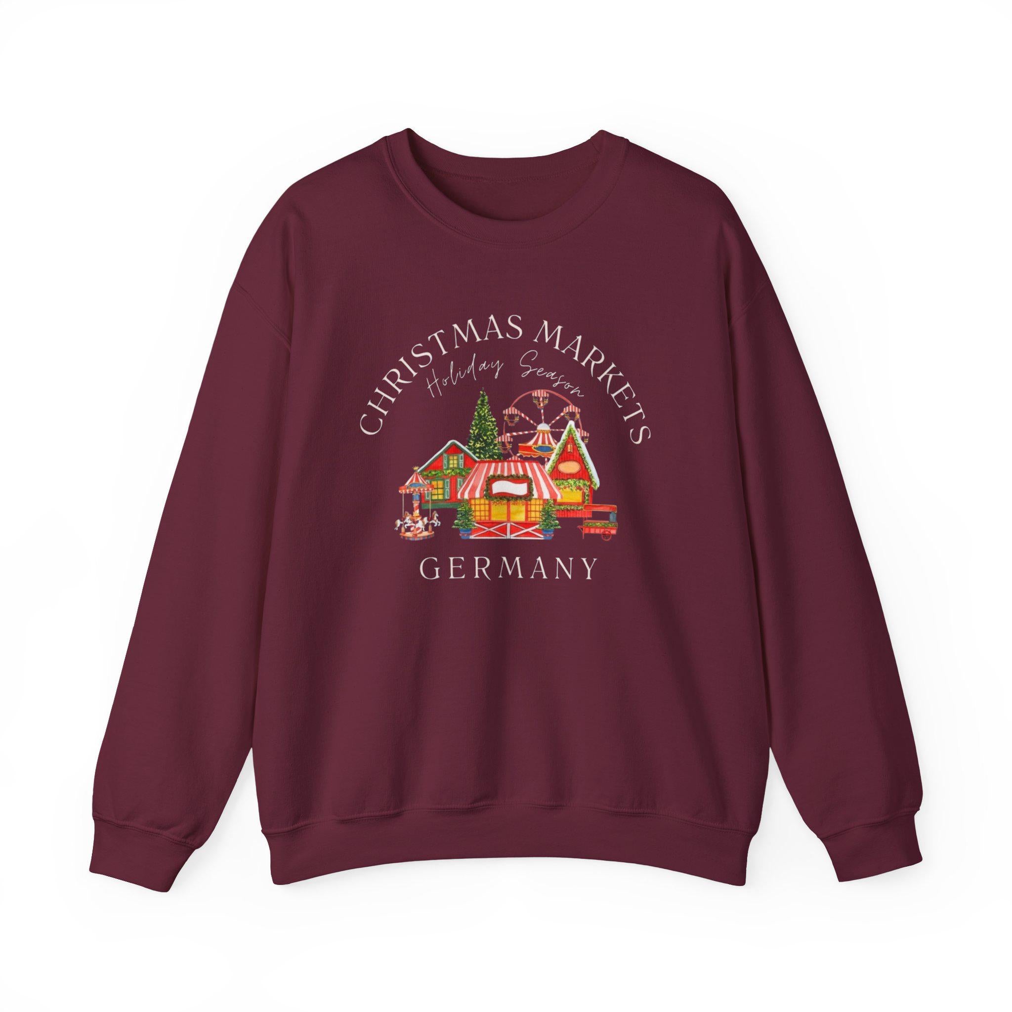 German Christmas Market Sweatshirt • Cozy Bavarian Holiday Crewneck • European Winter Market Sweater • Festive Holiday Travel Shirt