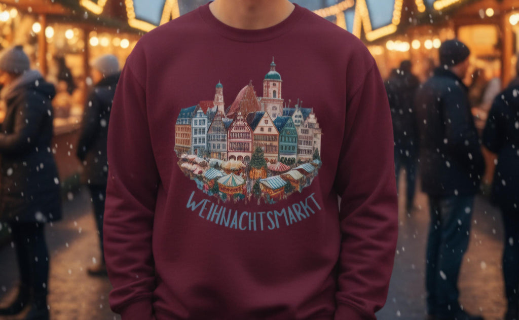 German Christmas Market Sweatshirt • St. Nicholas Holiday Jumper • European Christmas Sweater • Christkindlmarkt Cozy Pullover