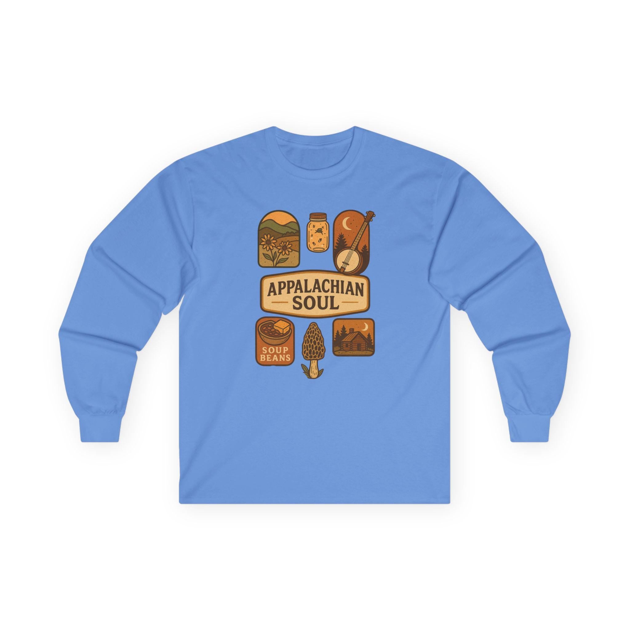 Appalachian Soul Long Sleeve Shirt • Mountain Nature Tee • Rustic Outdoors Hiking Top • Cozy Country Unisex Shirt