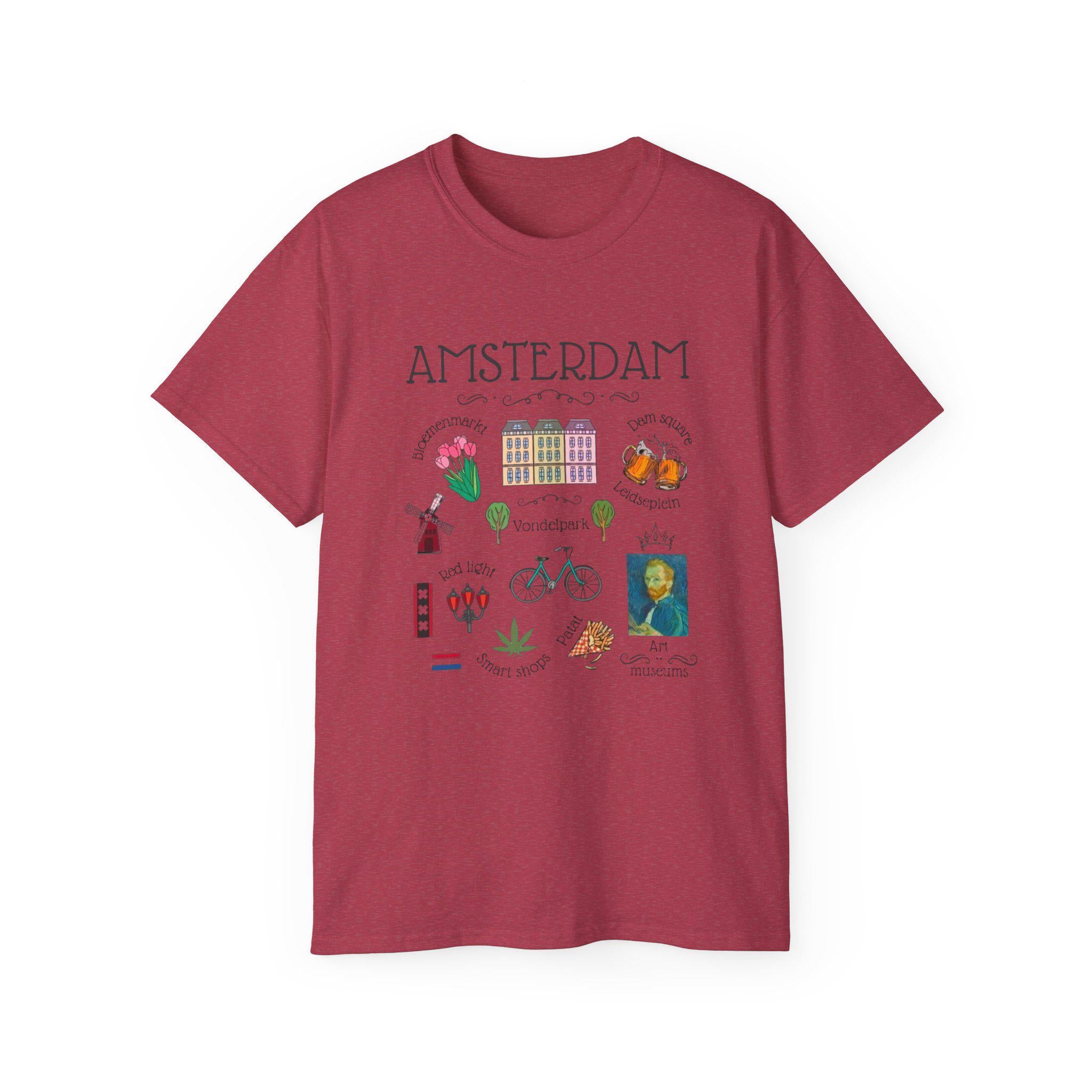 Amsterdam Shirt | Netherlands Travel Tee | Minimalist Dutch Graphic T-Shirt | Europe Vacation Shirt | Holland Souvenir Gift