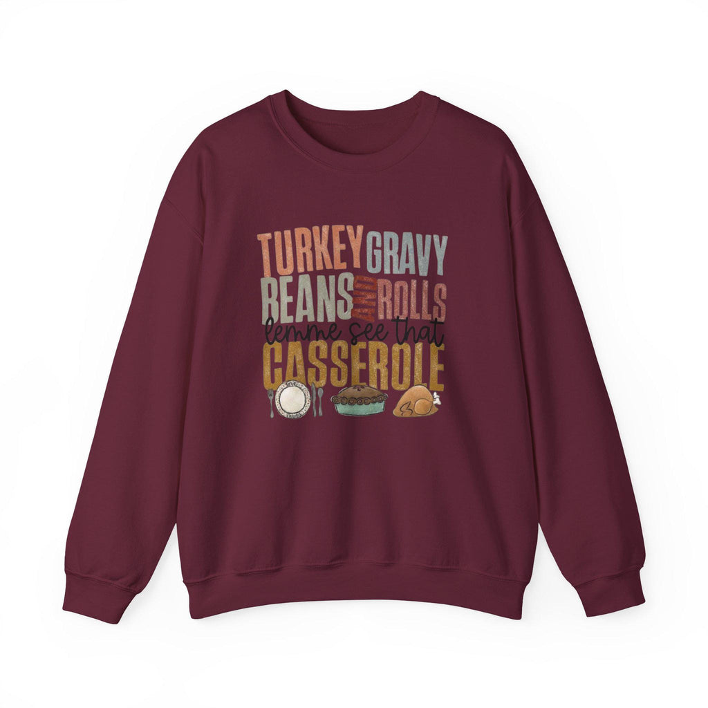 Thanksgiving Food Sweatshirt • Turkey Day Crewneck • Fall Feast Sweater • Cozy Holiday Dinner Jumper