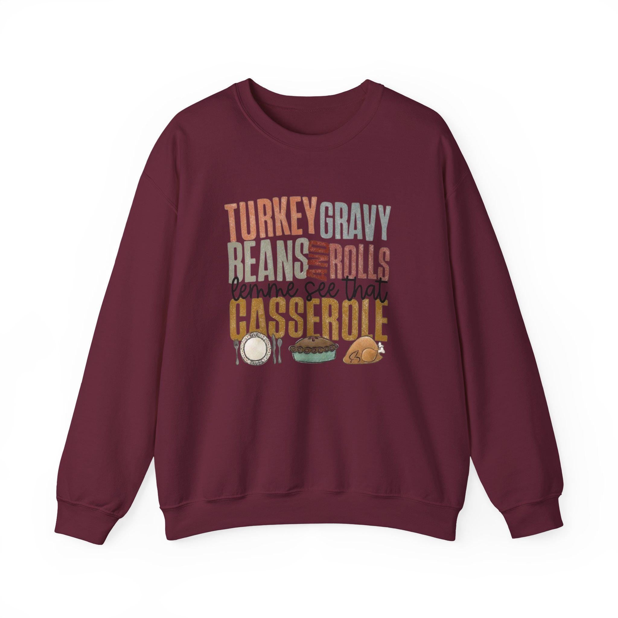 Thanksgiving Food Sweatshirt • Turkey Day Crewneck • Fall Feast Sweater • Cozy Holiday Dinner Jumper