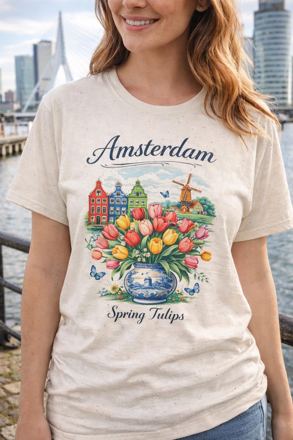 Amsterdam Tulip Shirt | Dutch Spring Tee | Netherlands Travel Shirt | Tulip Field Aesthetic | European Vacation Shirt | Holland Gift
