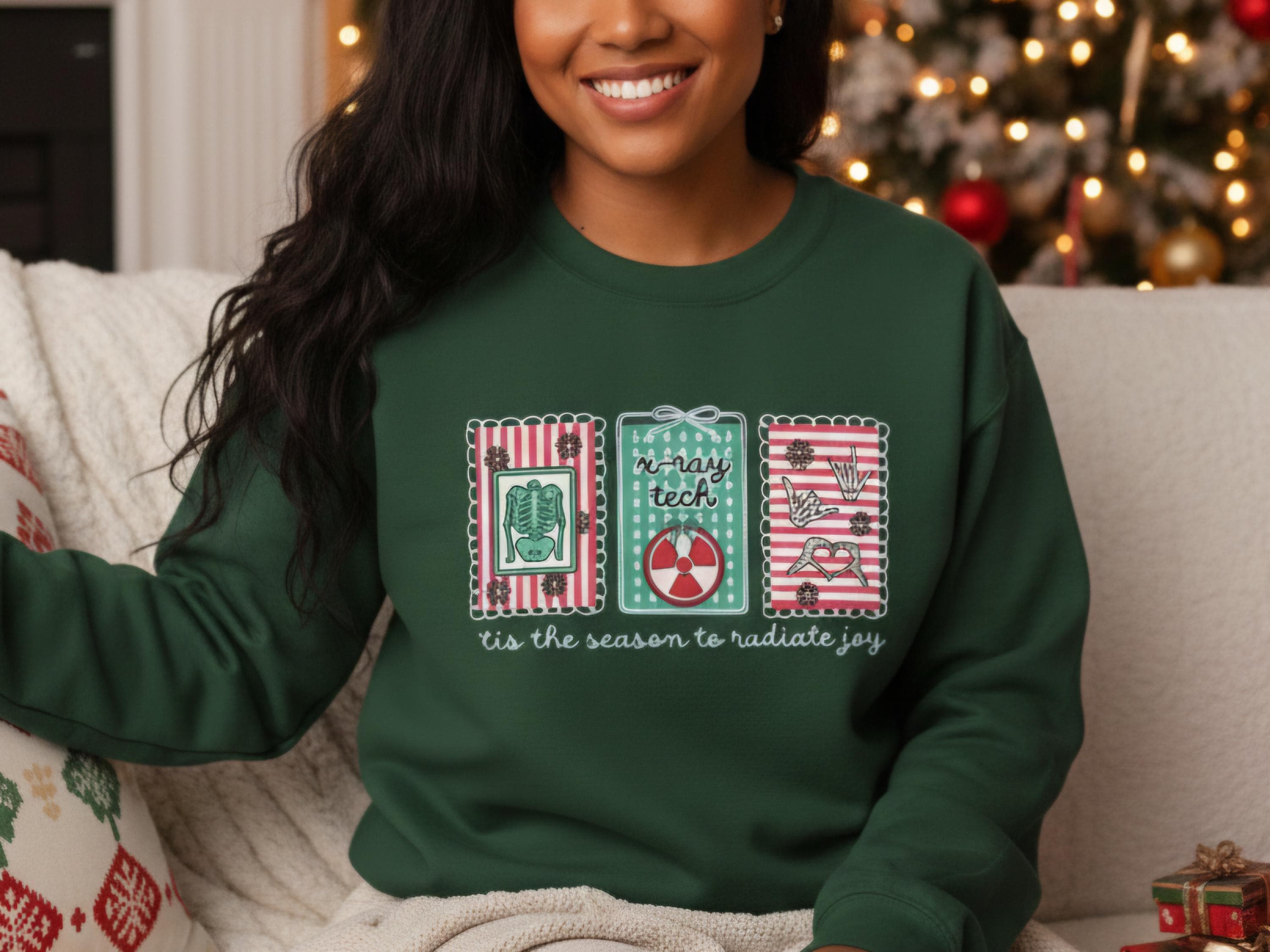 X-Ray Tech Christmas Sweatshirt – Radiology Holiday Crewneck, Funny Medical Xmas Gift, Radiologic Tech Apparel