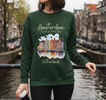 Amsterdam Canal Houses Sweatshirt • Dutch Architecture Crewneck • Cozy Netherlands Cityscape Pullover • Holland Travel Gift