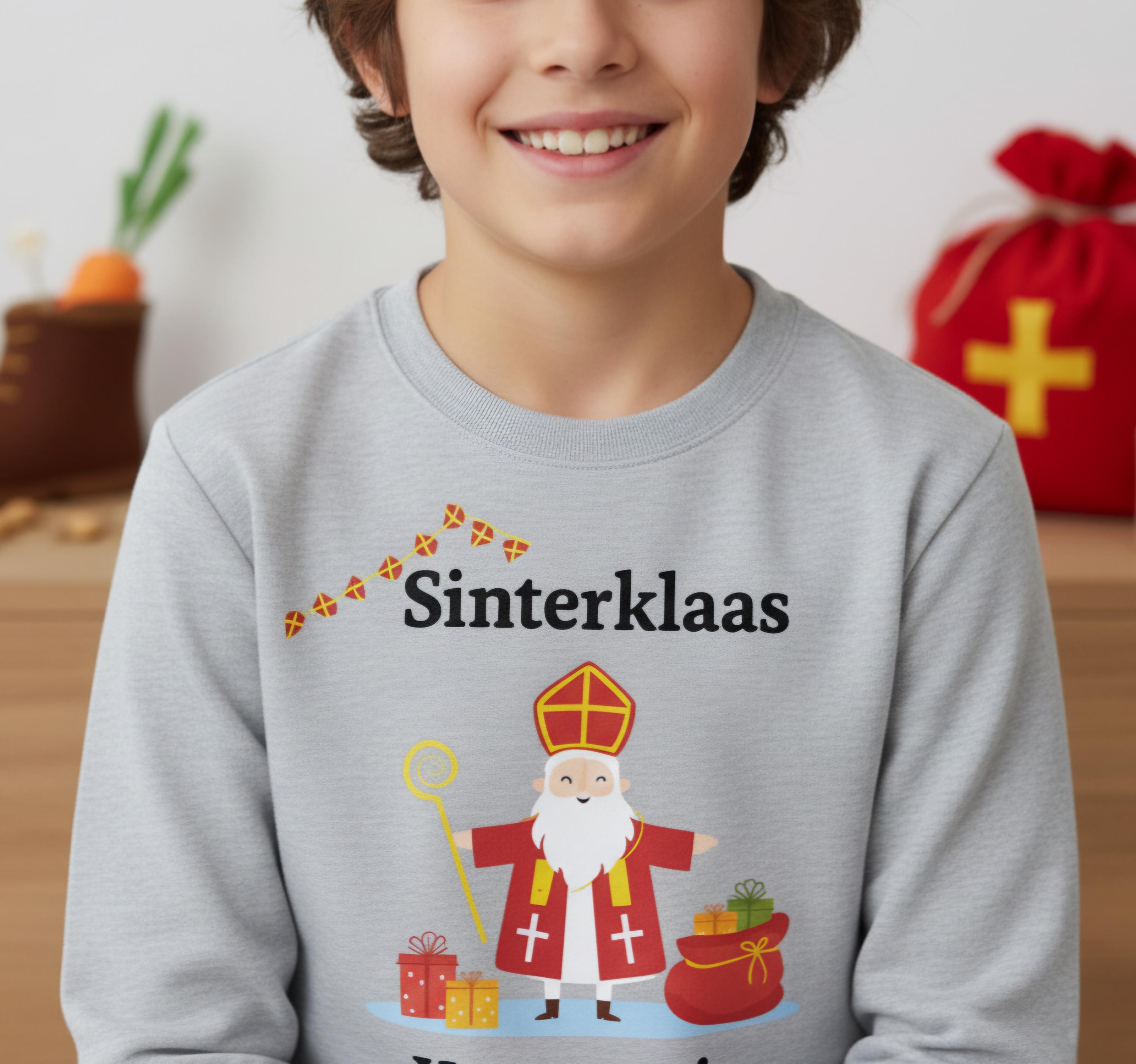 Youth Sinterklaas Long Sleeve Shirt • Dutch Holiday Kids Tee • Saint Nicholas Christmas Top